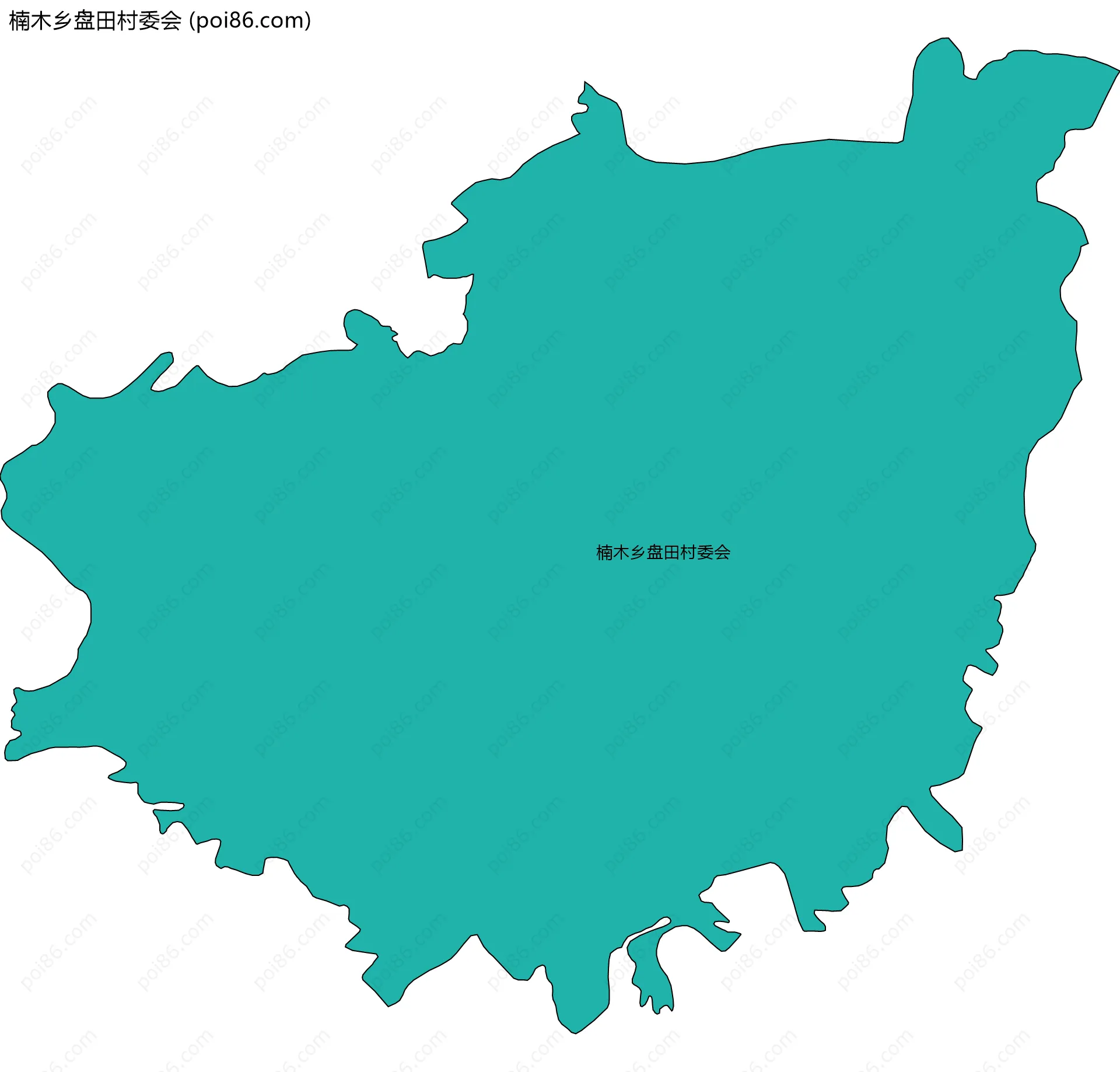 楠木乡盘田村委会边界地图