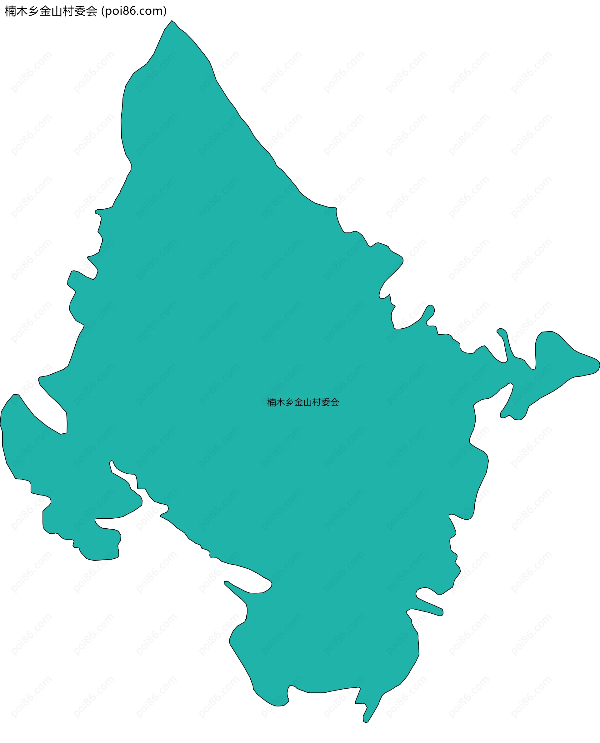 楠木乡金山村委会边界地图