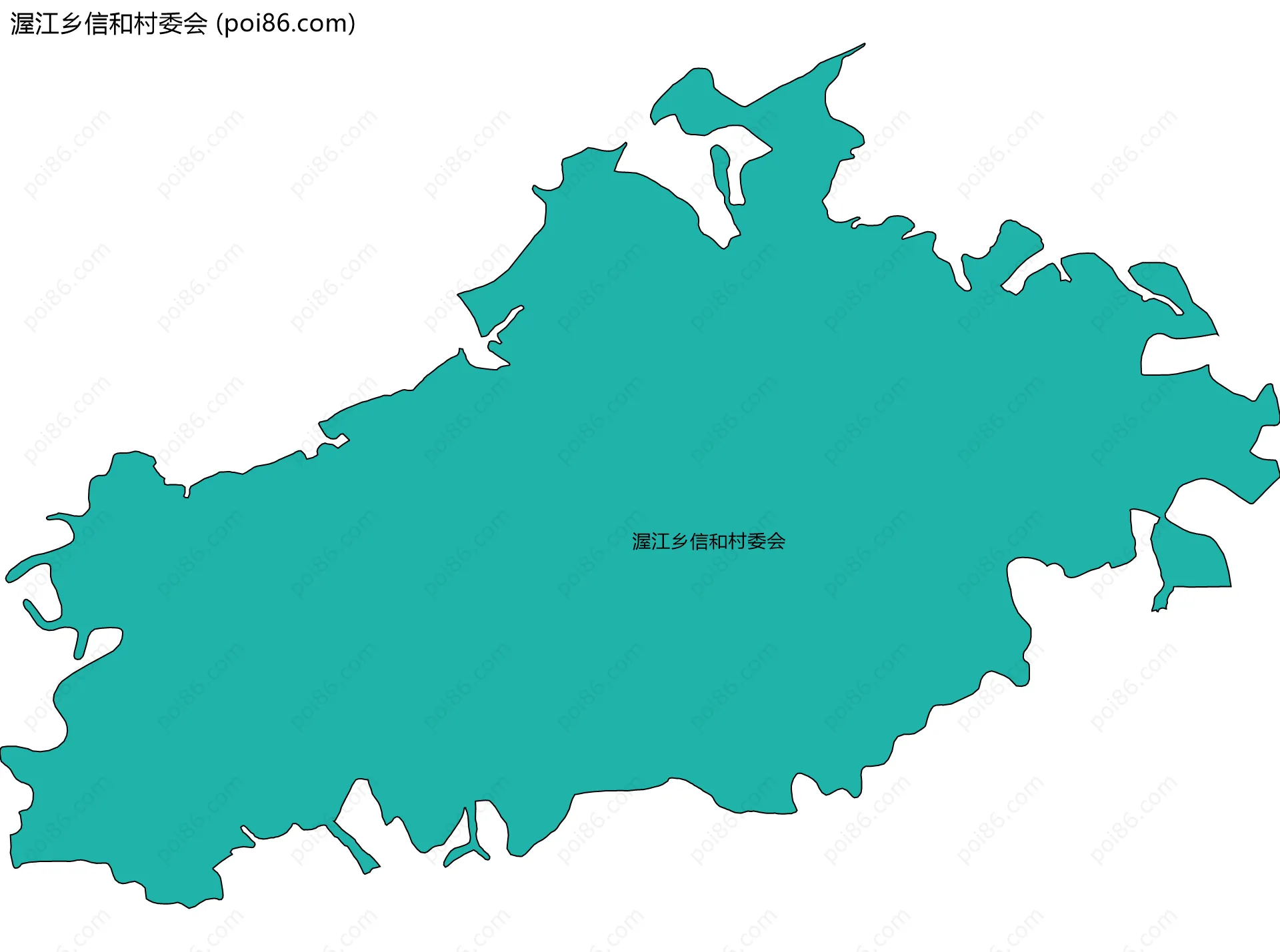渥江乡信和村委会边界地图