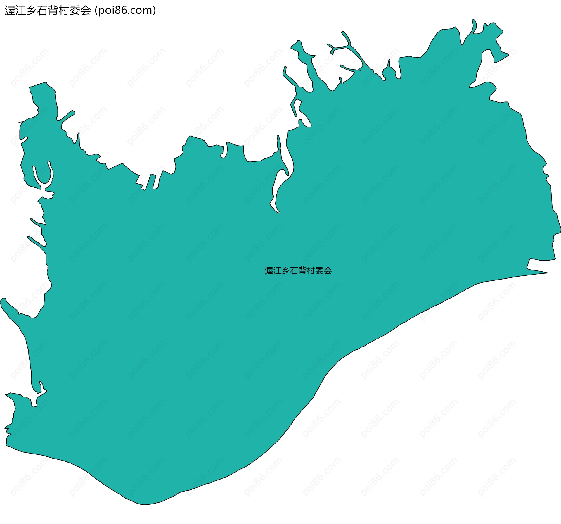 渥江乡石背村委会边界地图