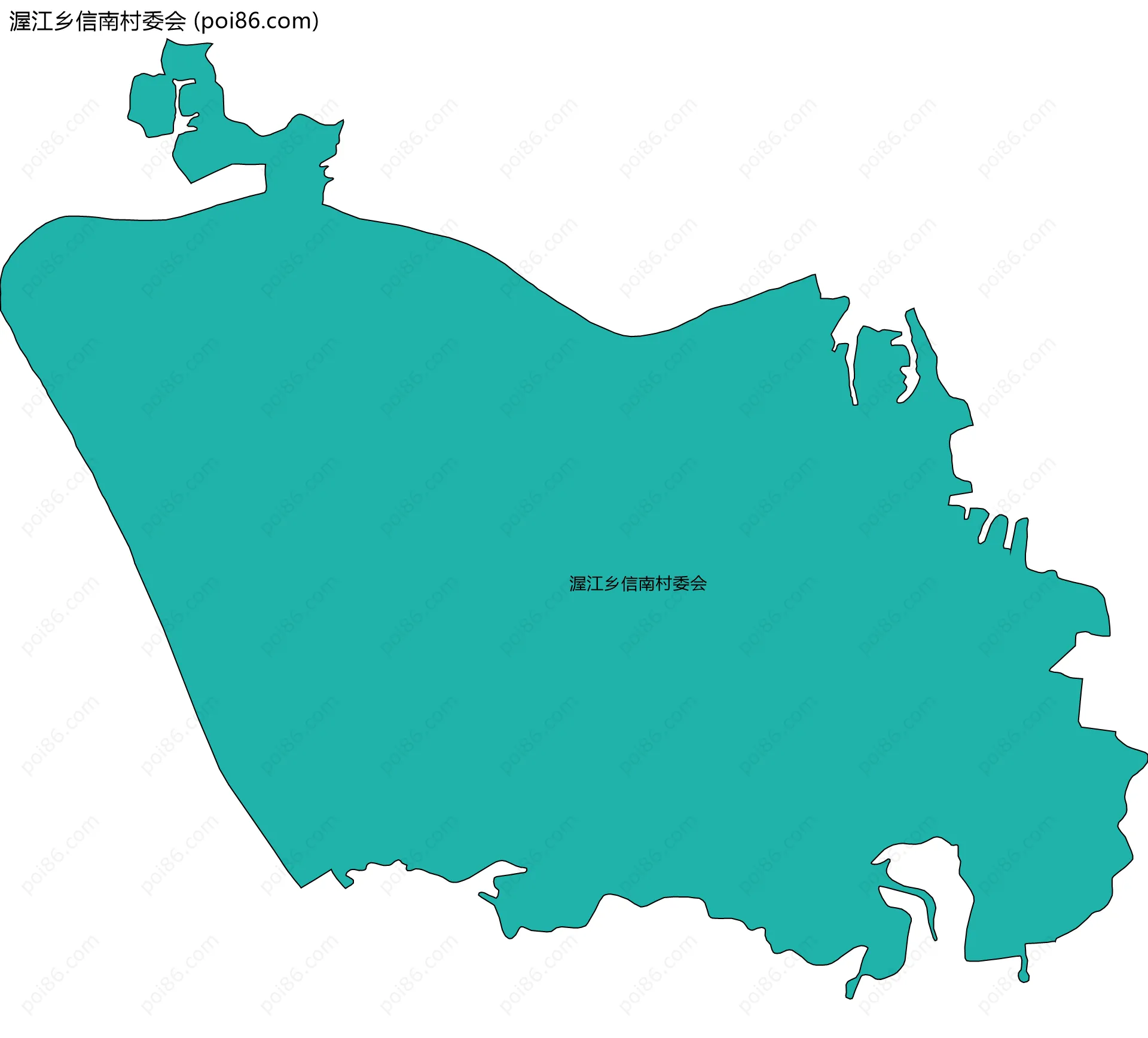 渥江乡信南村委会边界地图
