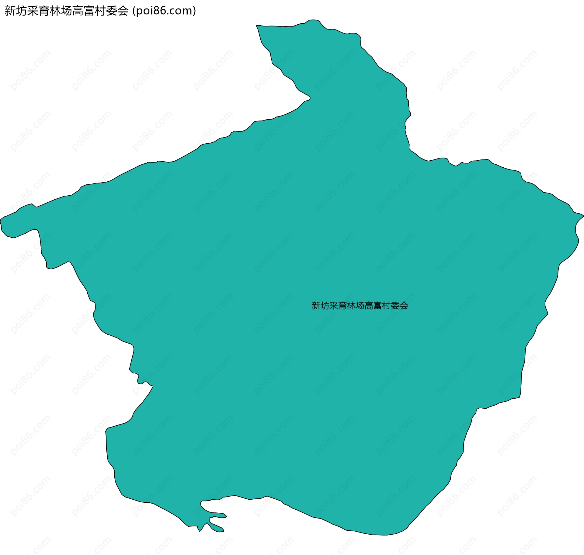 新坊采育林场高富村委会边界地图