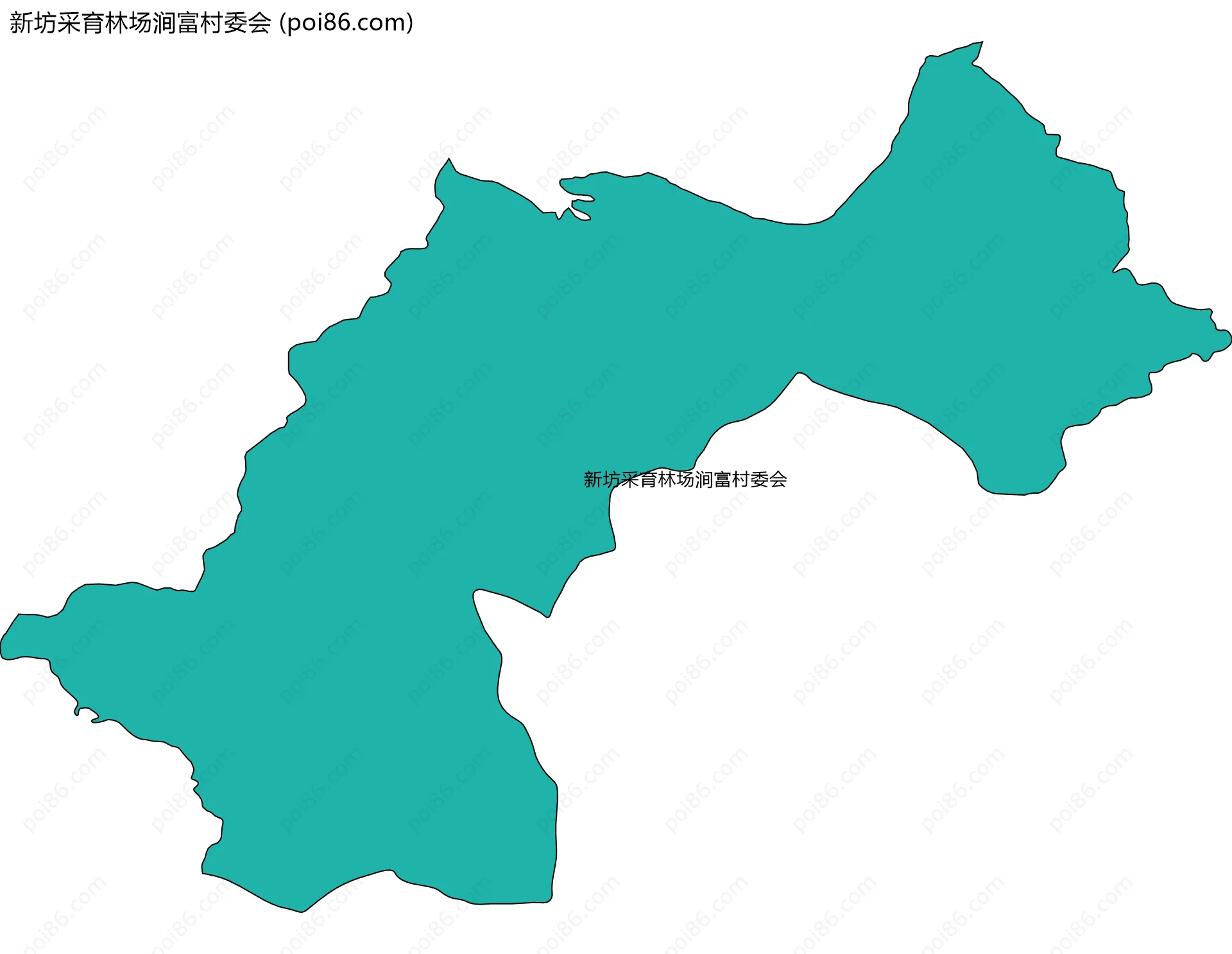 新坊采育林场涧富村委会边界地图