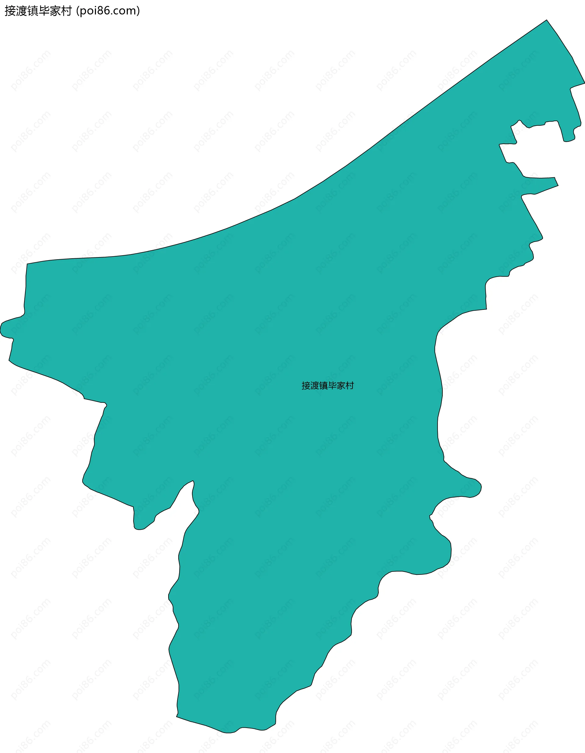 接渡镇毕家村边界地图