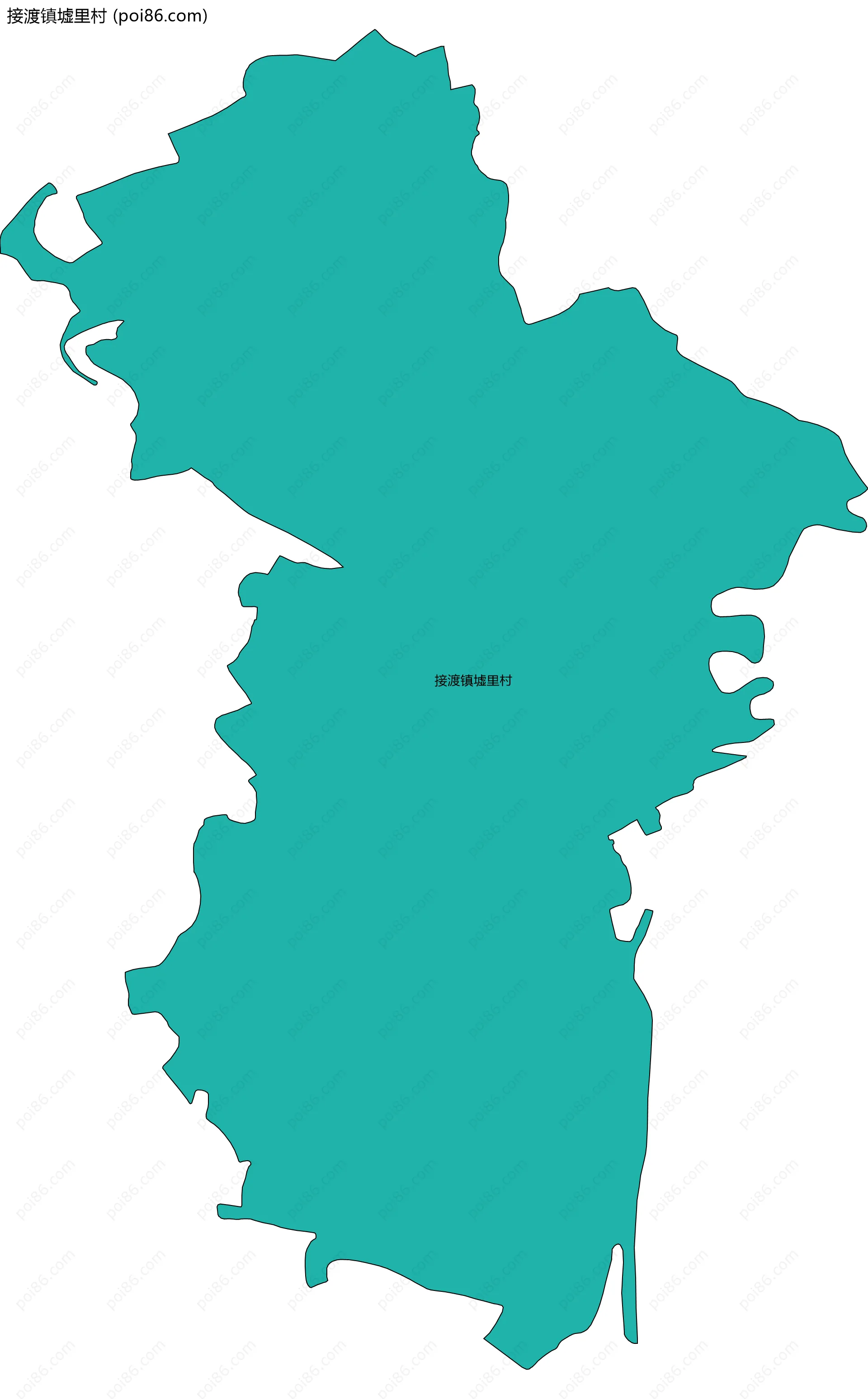 接渡镇墟里村边界地图