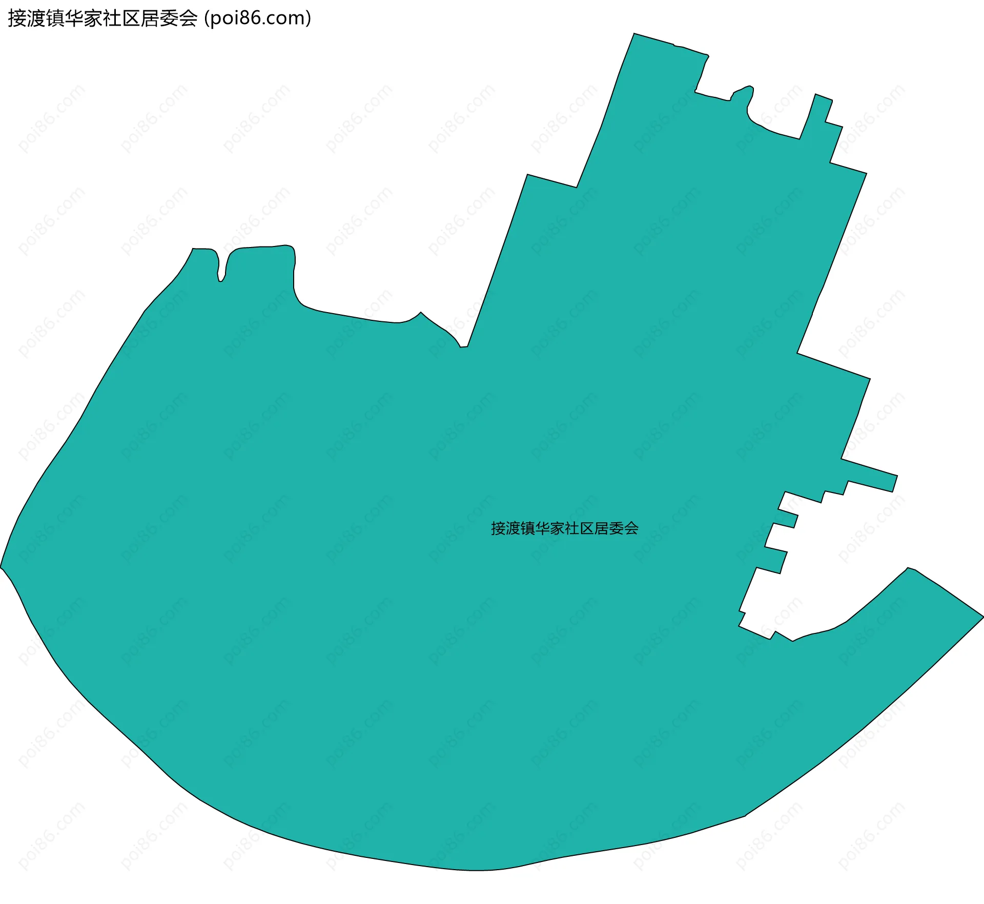 接渡镇华家社区居委会边界地图