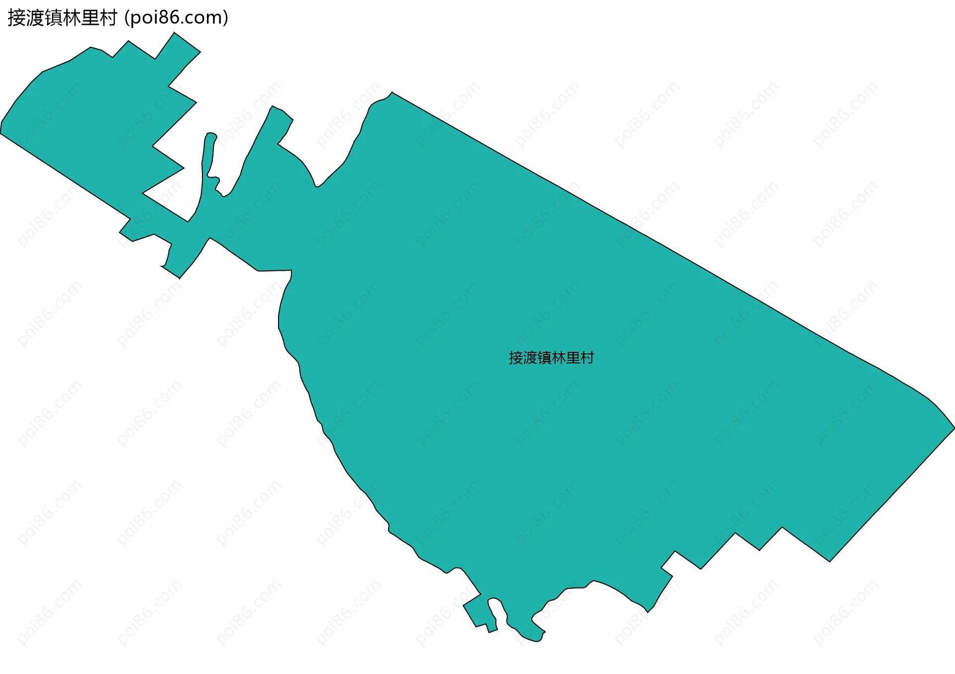 接渡镇林里村边界地图