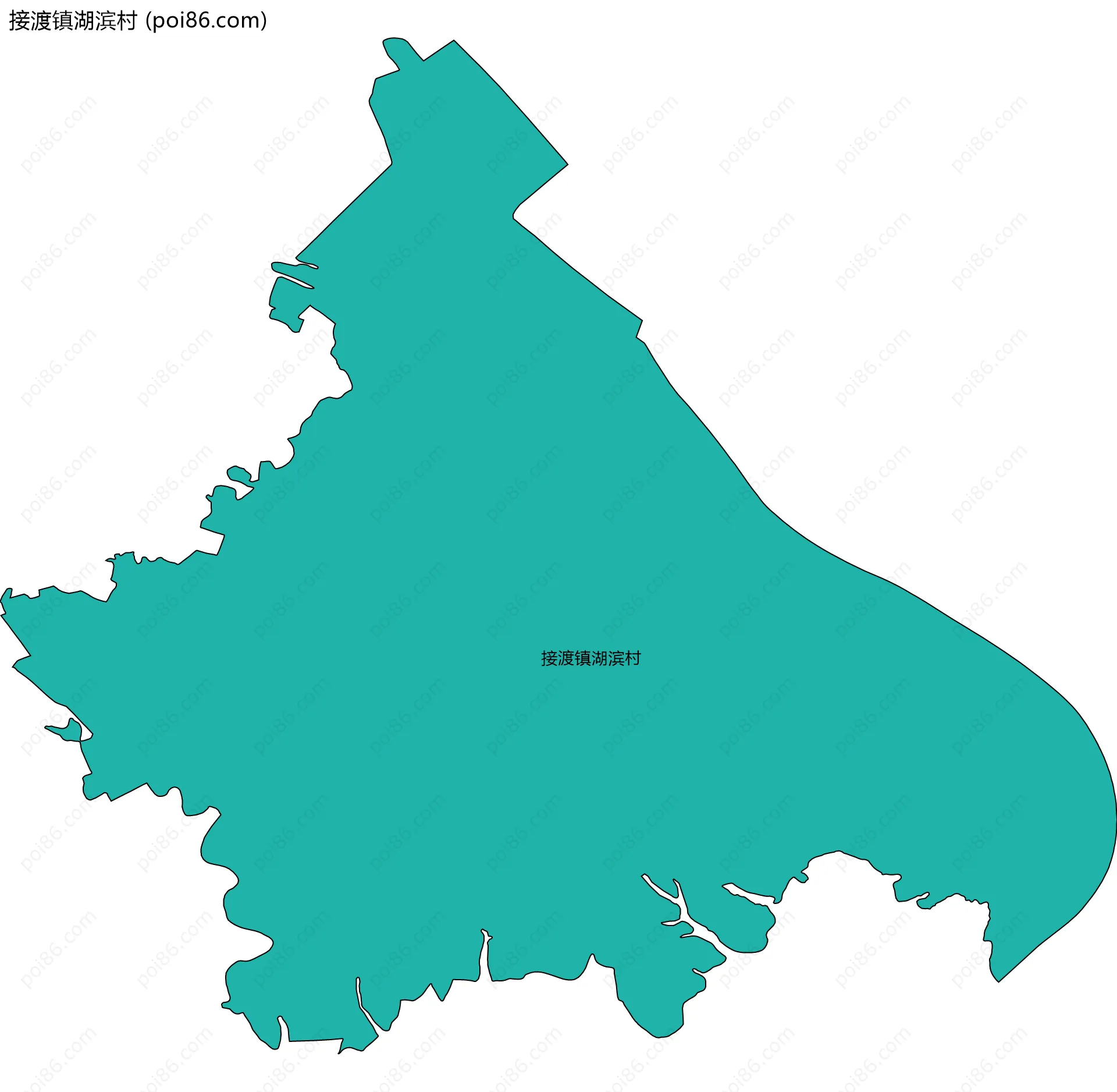 接渡镇湖滨村边界地图