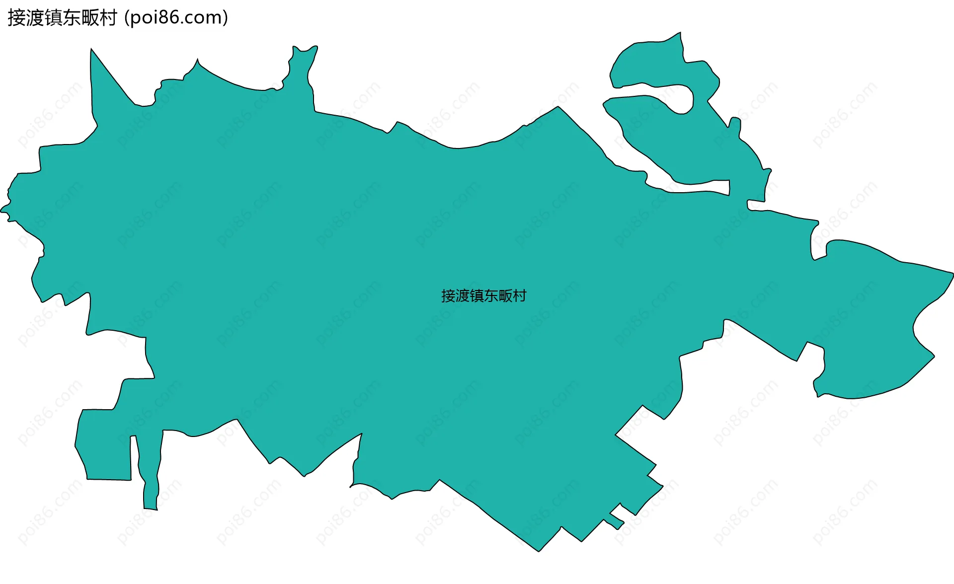 接渡镇东畈村边界地图
