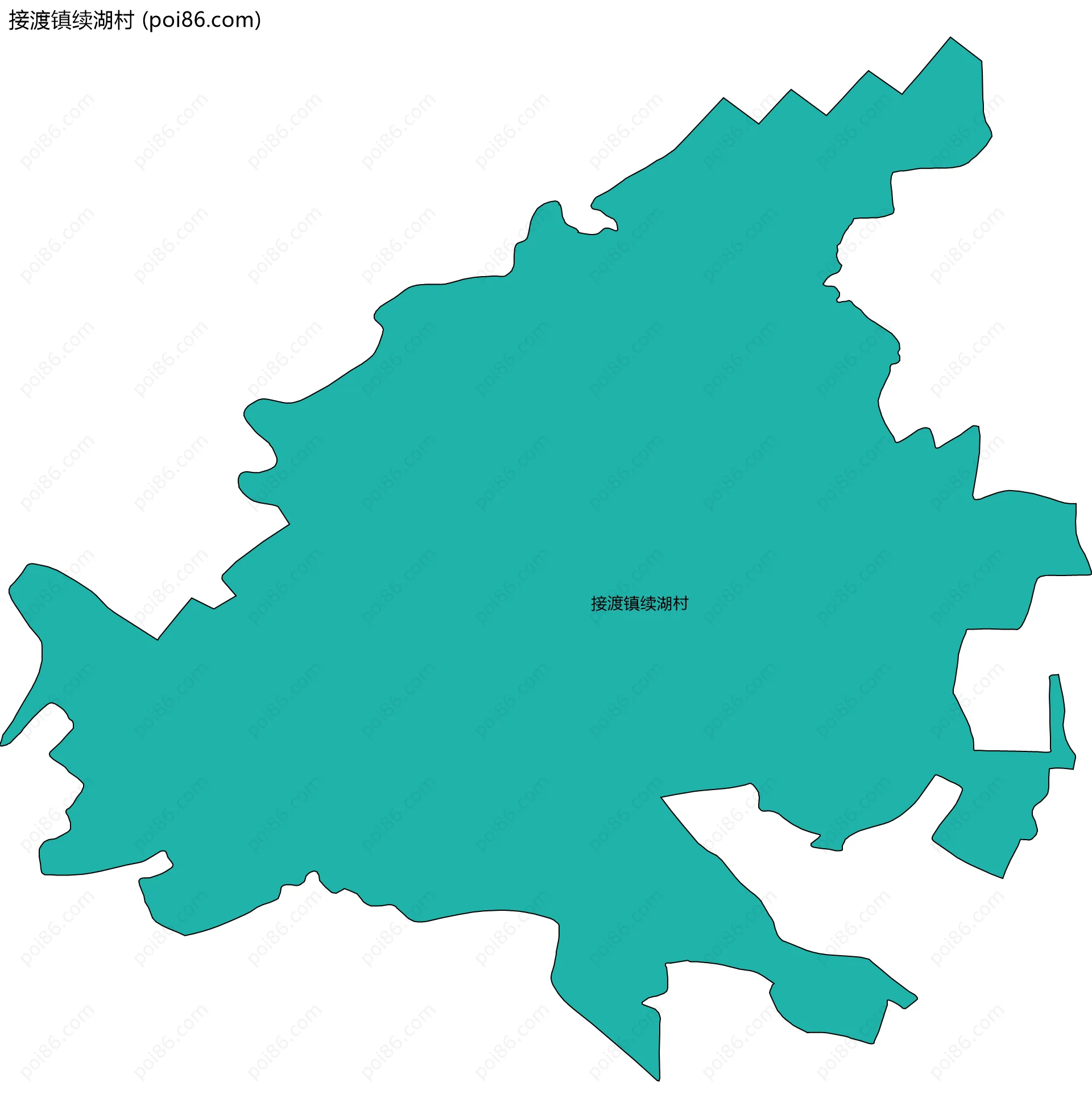 接渡镇续湖村边界地图
