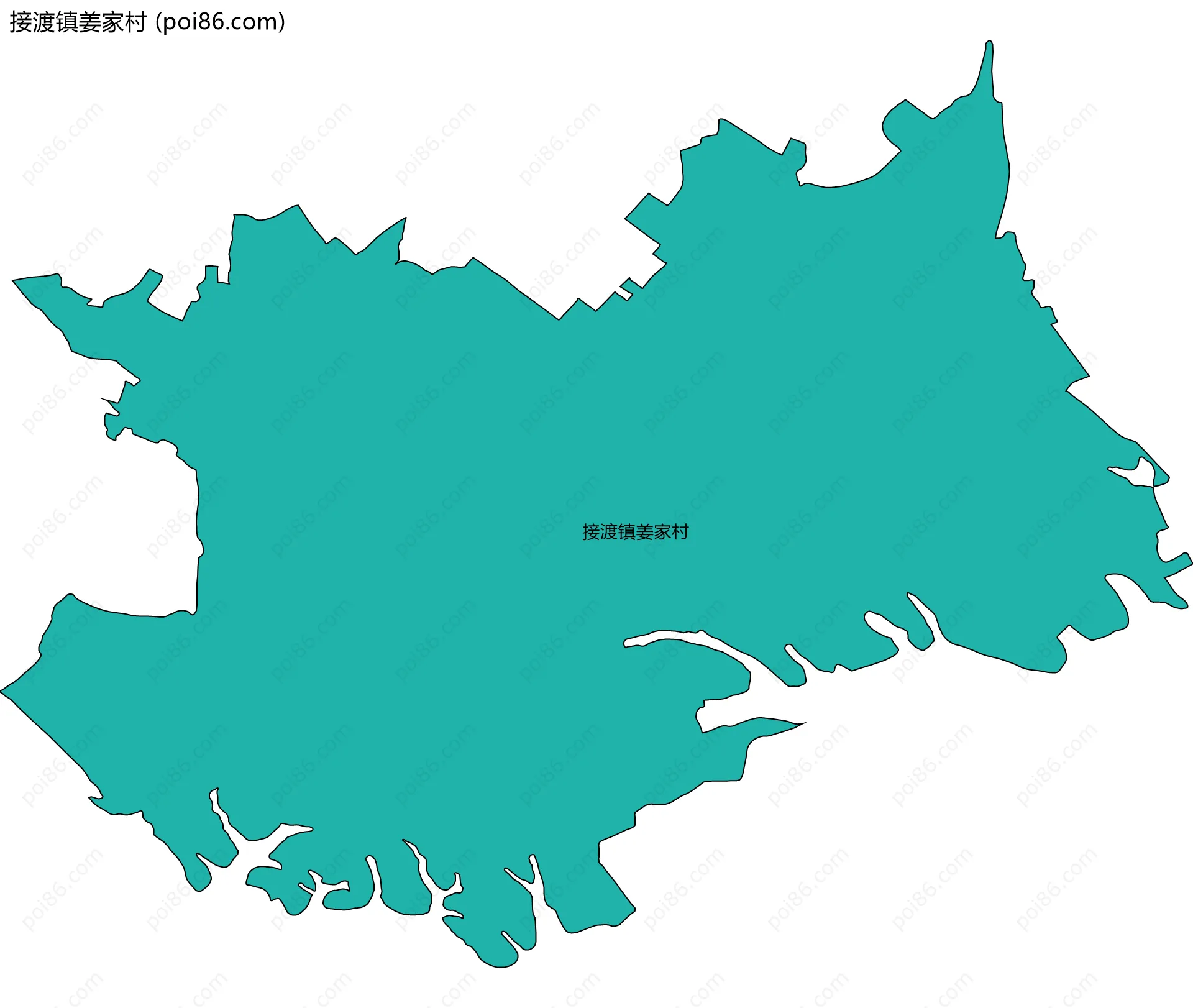 接渡镇姜家村边界地图