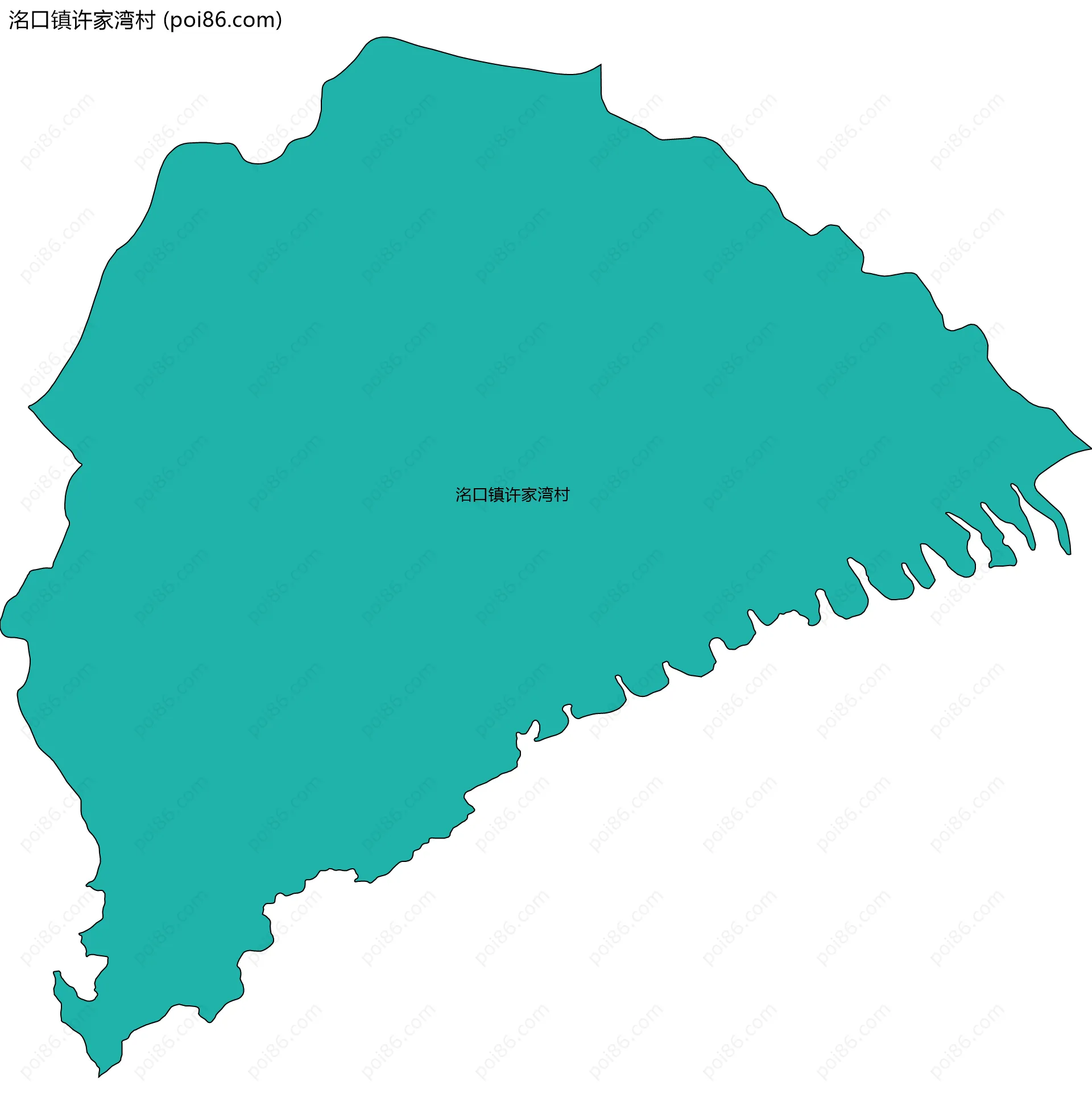 洺口镇许家湾村边界地图