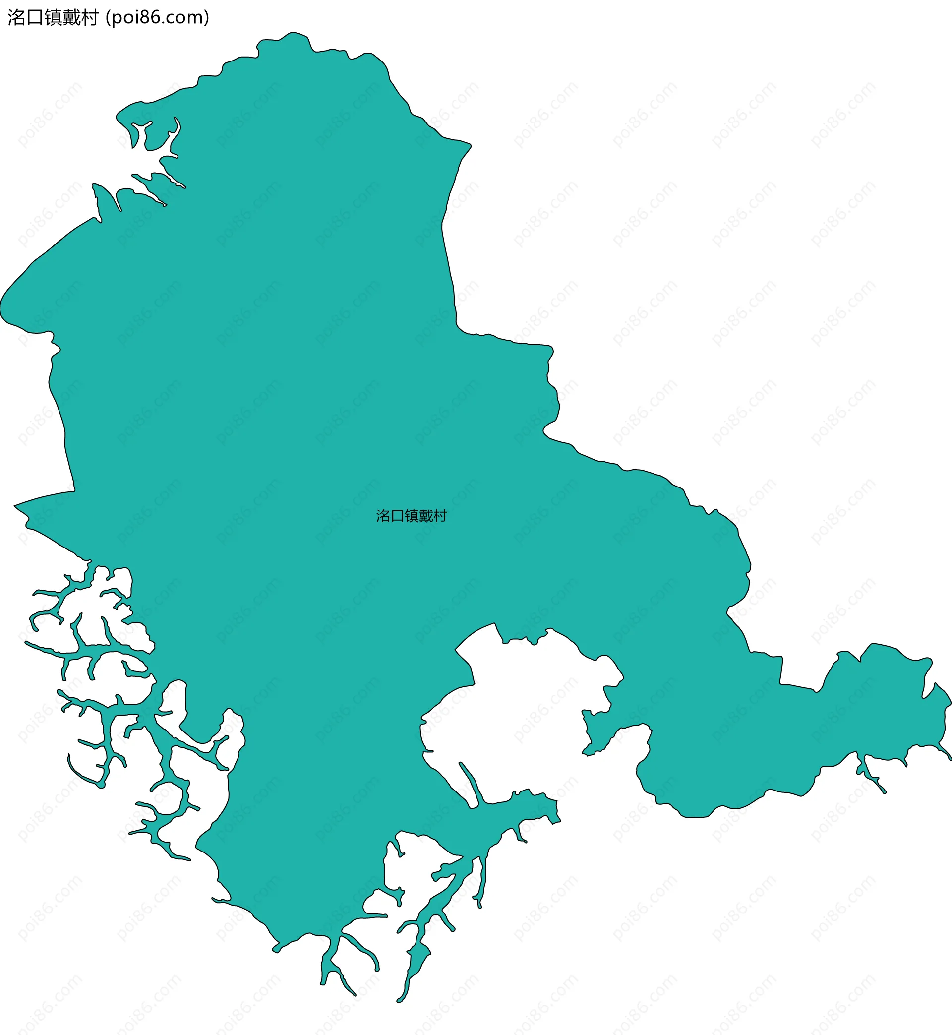 洺口镇戴村边界地图
