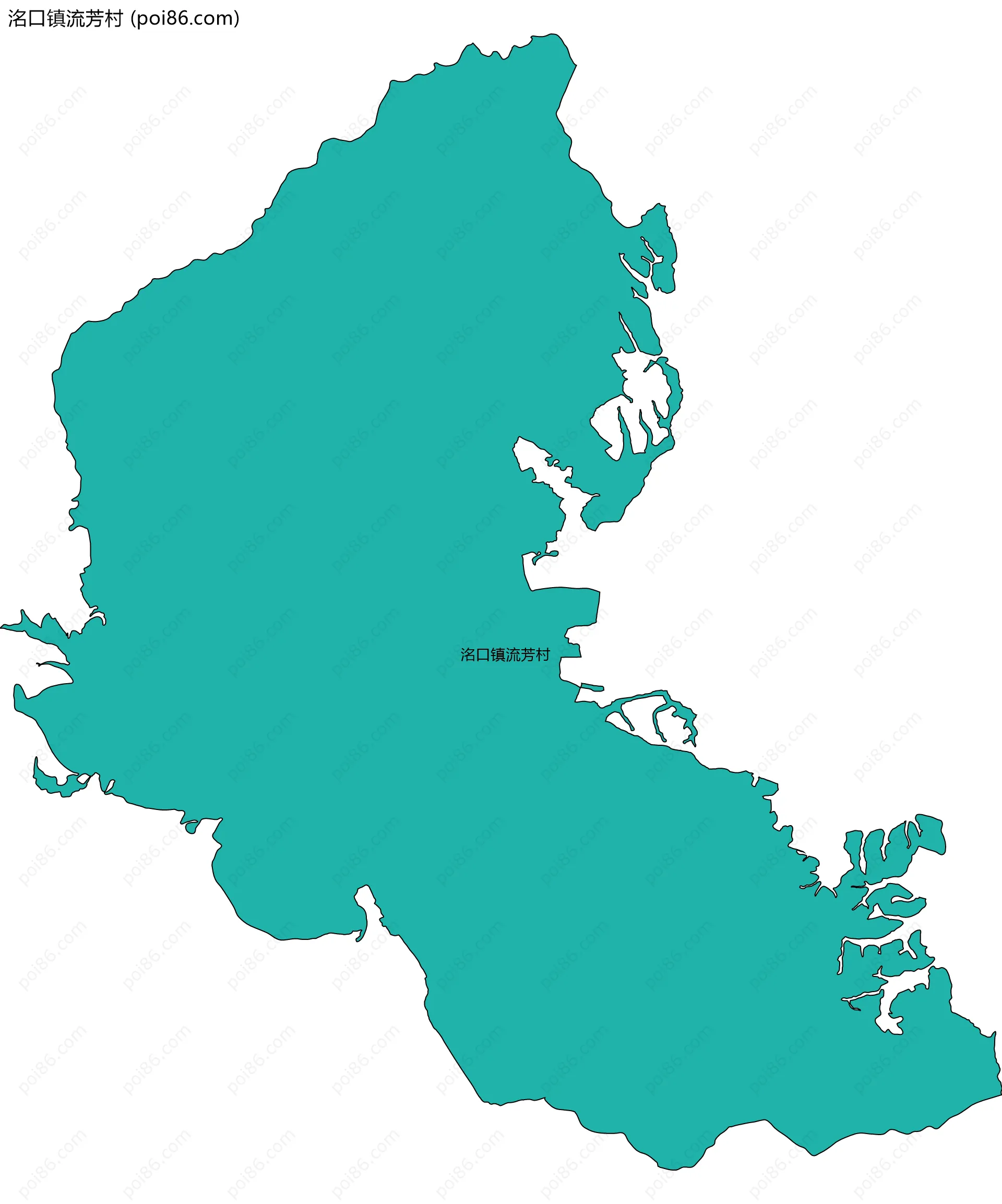 洺口镇流芳村边界地图