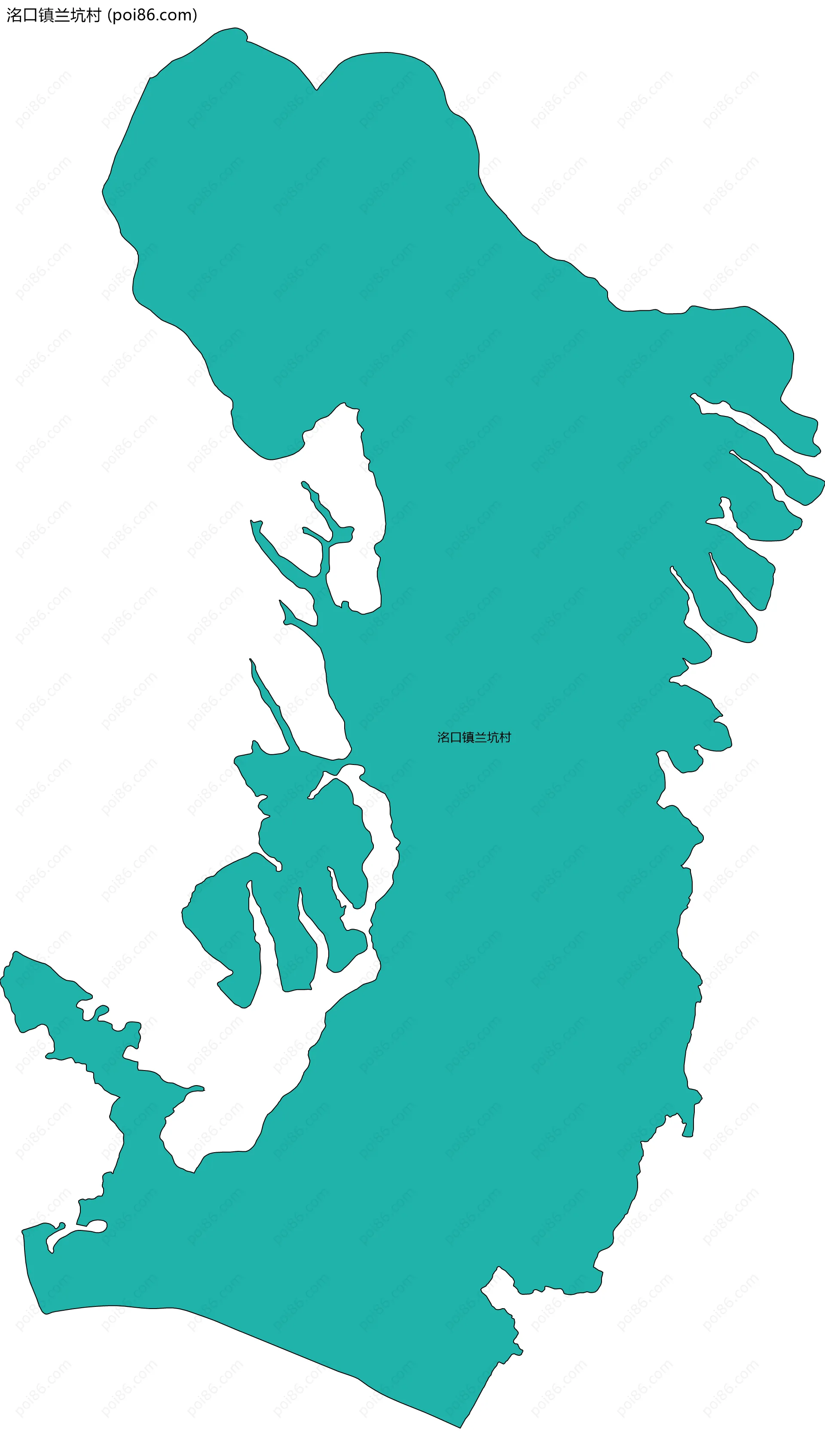 洺口镇兰坑村边界地图