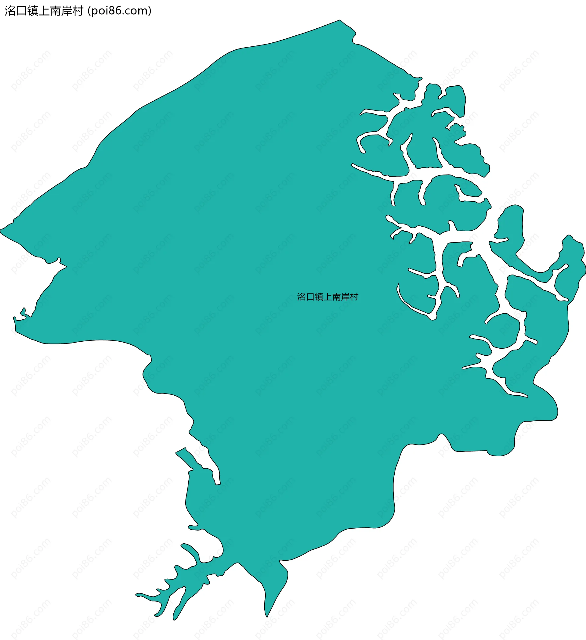 洺口镇上南岸村边界地图