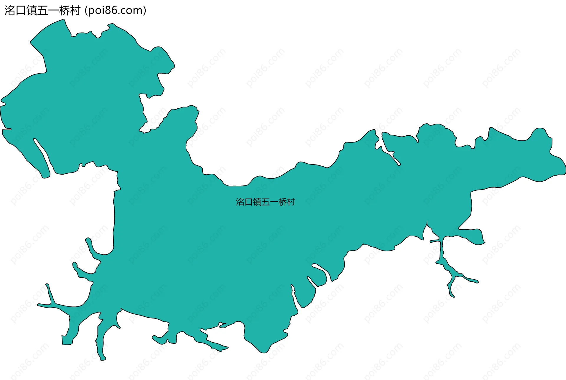 洺口镇五一桥村边界地图