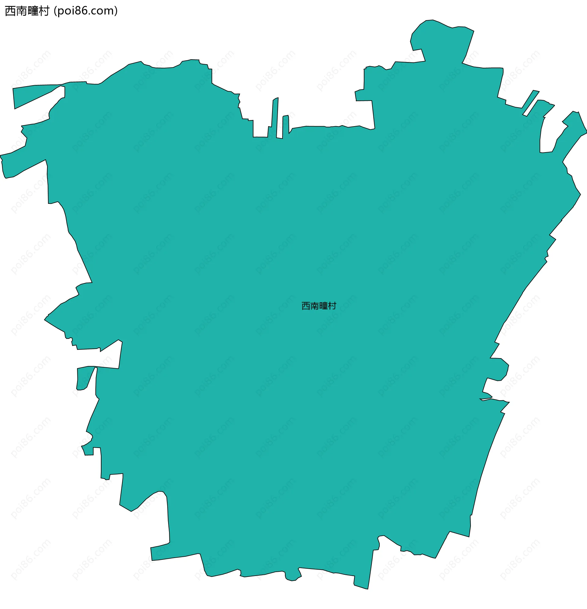 西南疃村边界地图