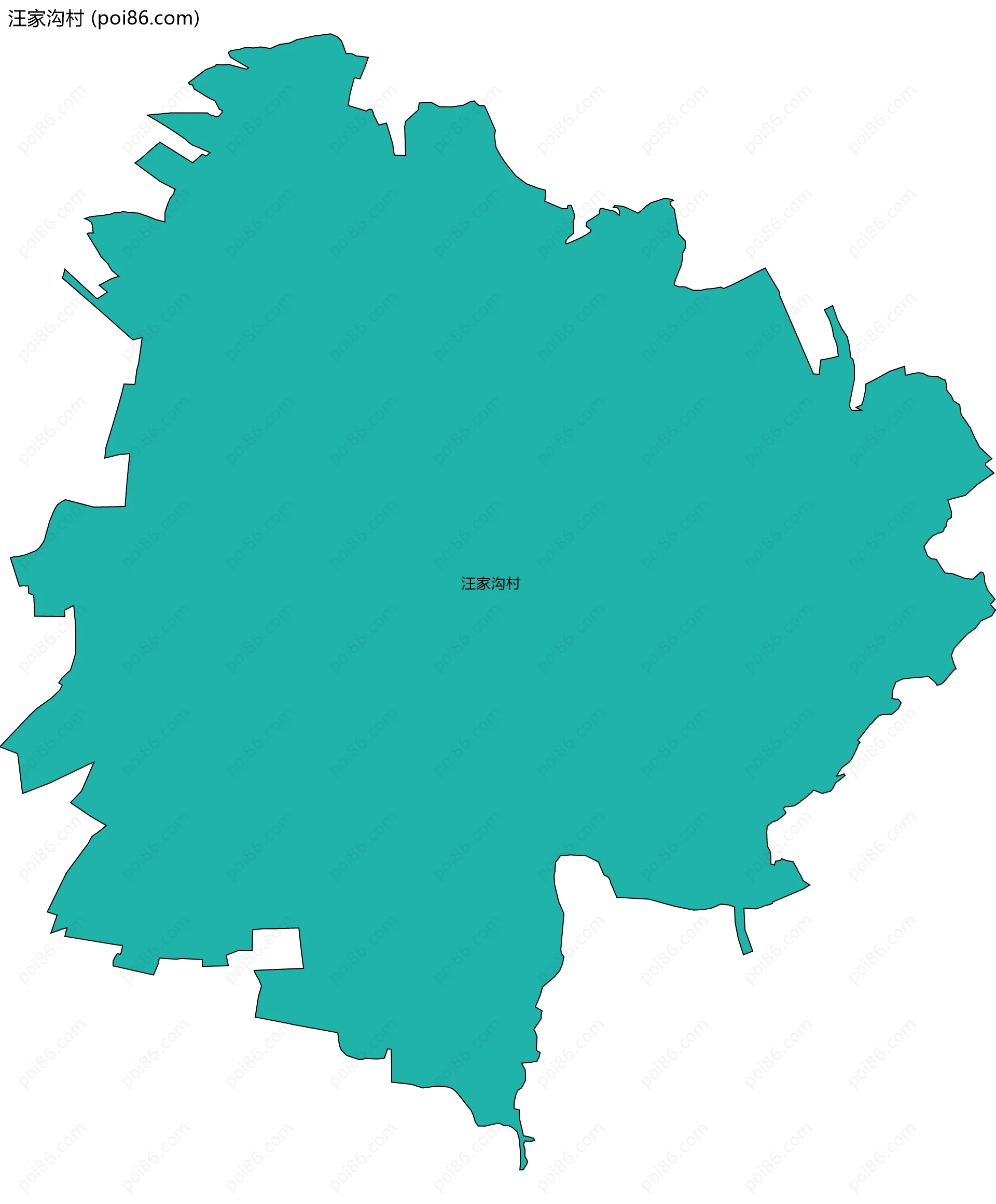 汪家沟村边界地图
