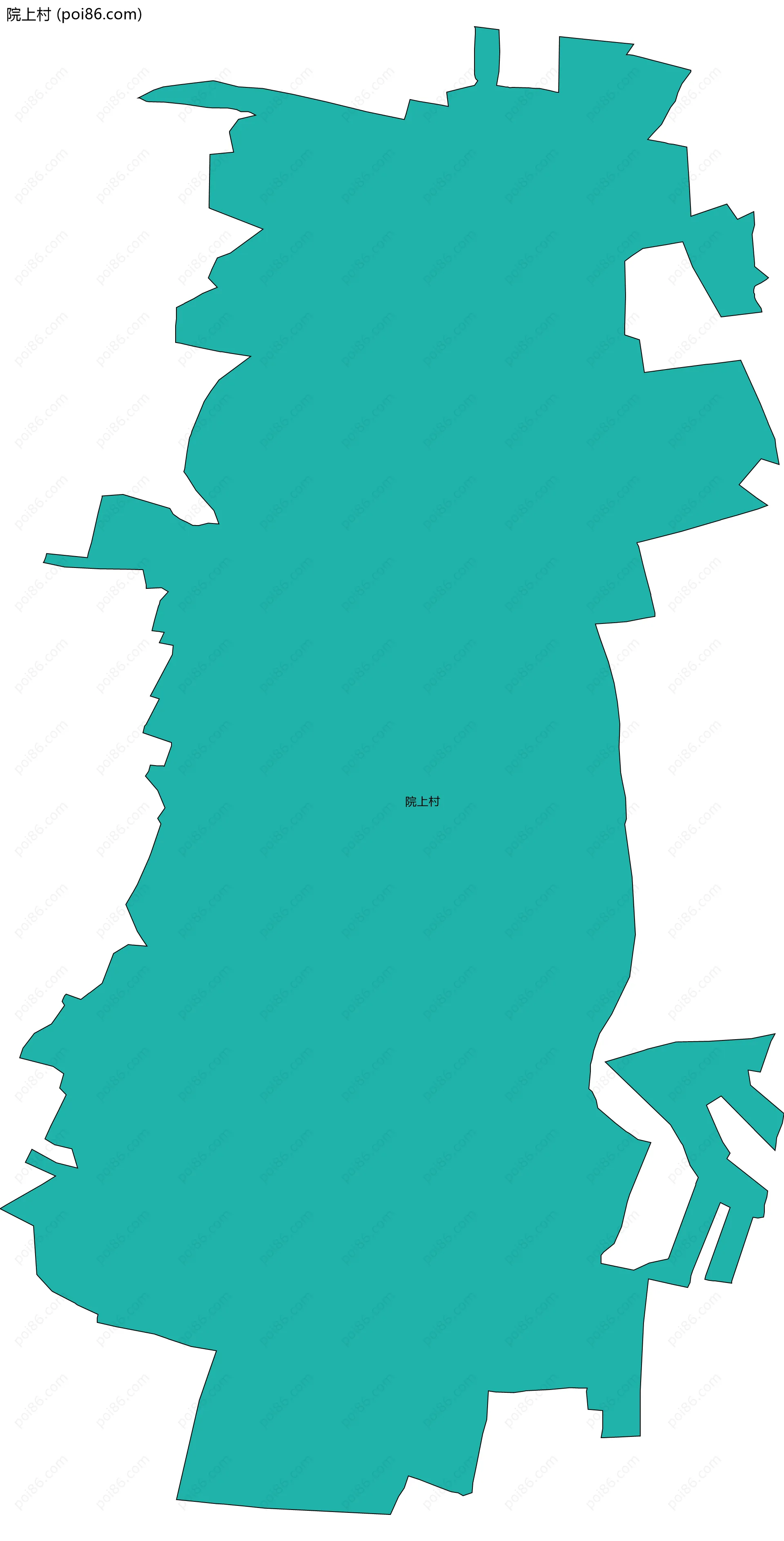 院上村边界地图