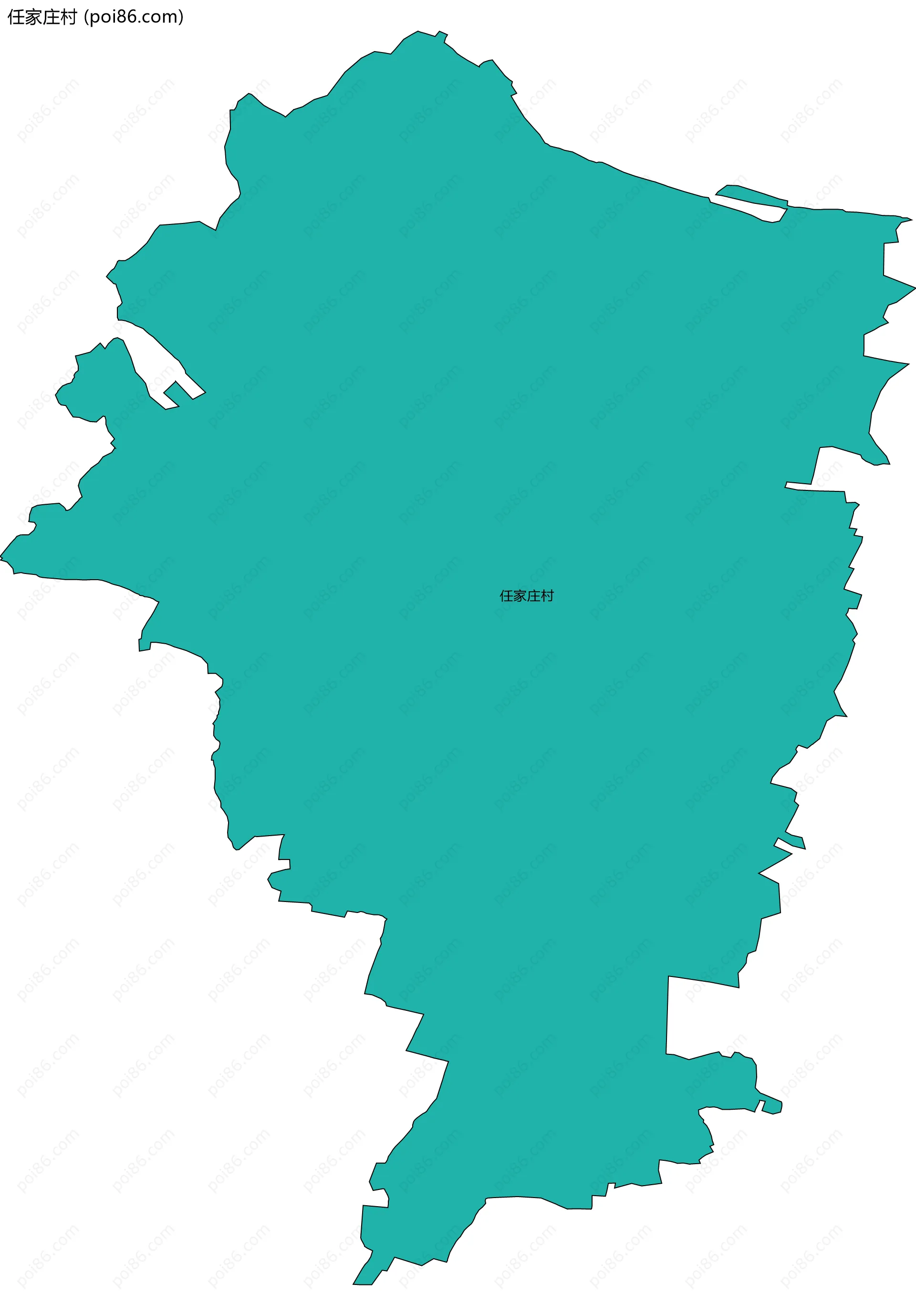 任家庄村边界地图