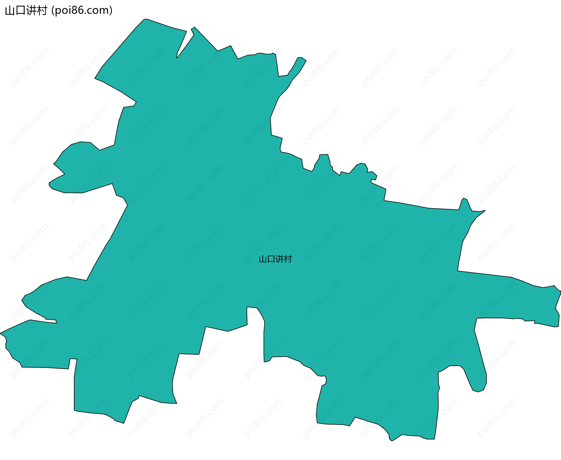 山口讲村边界地图