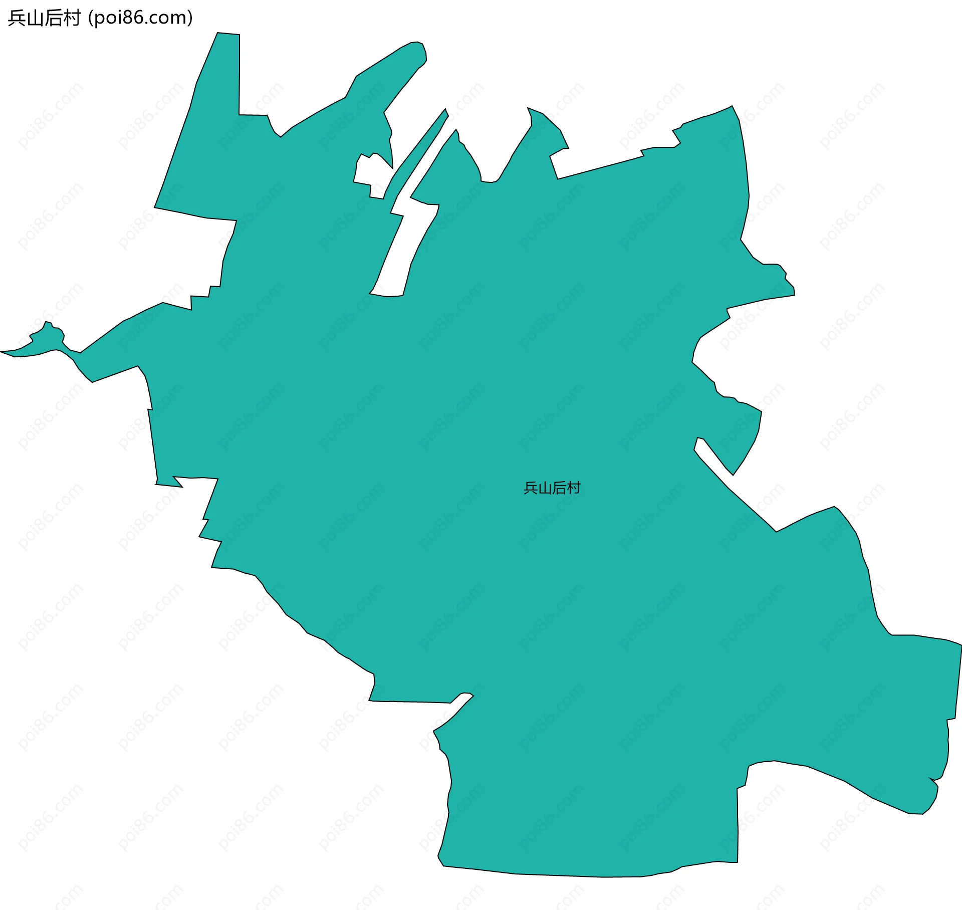 兵山后村边界地图