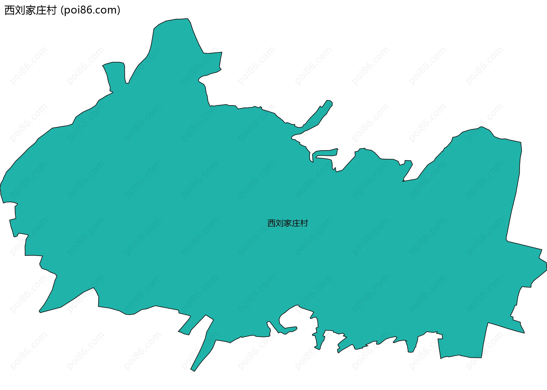 西刘家庄村边界地图