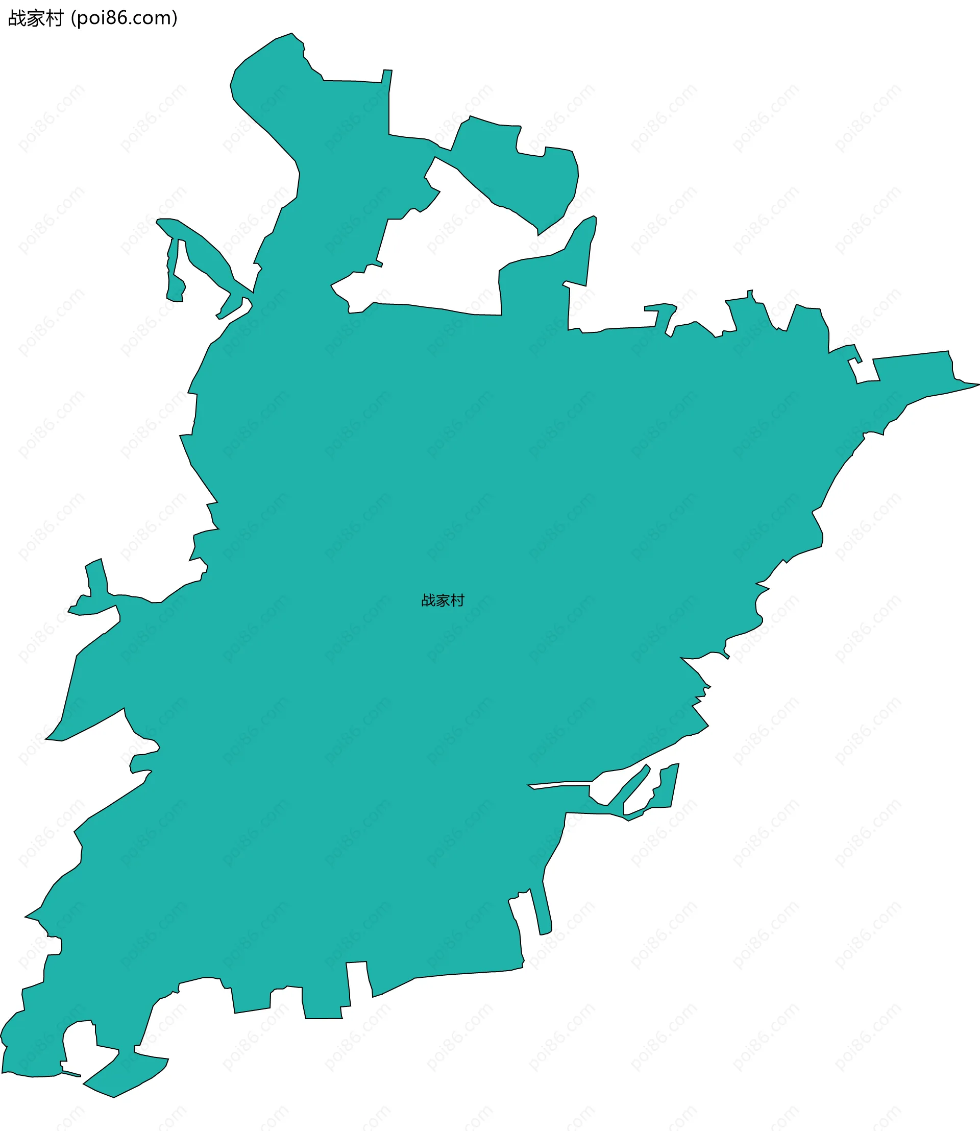 战家村边界地图