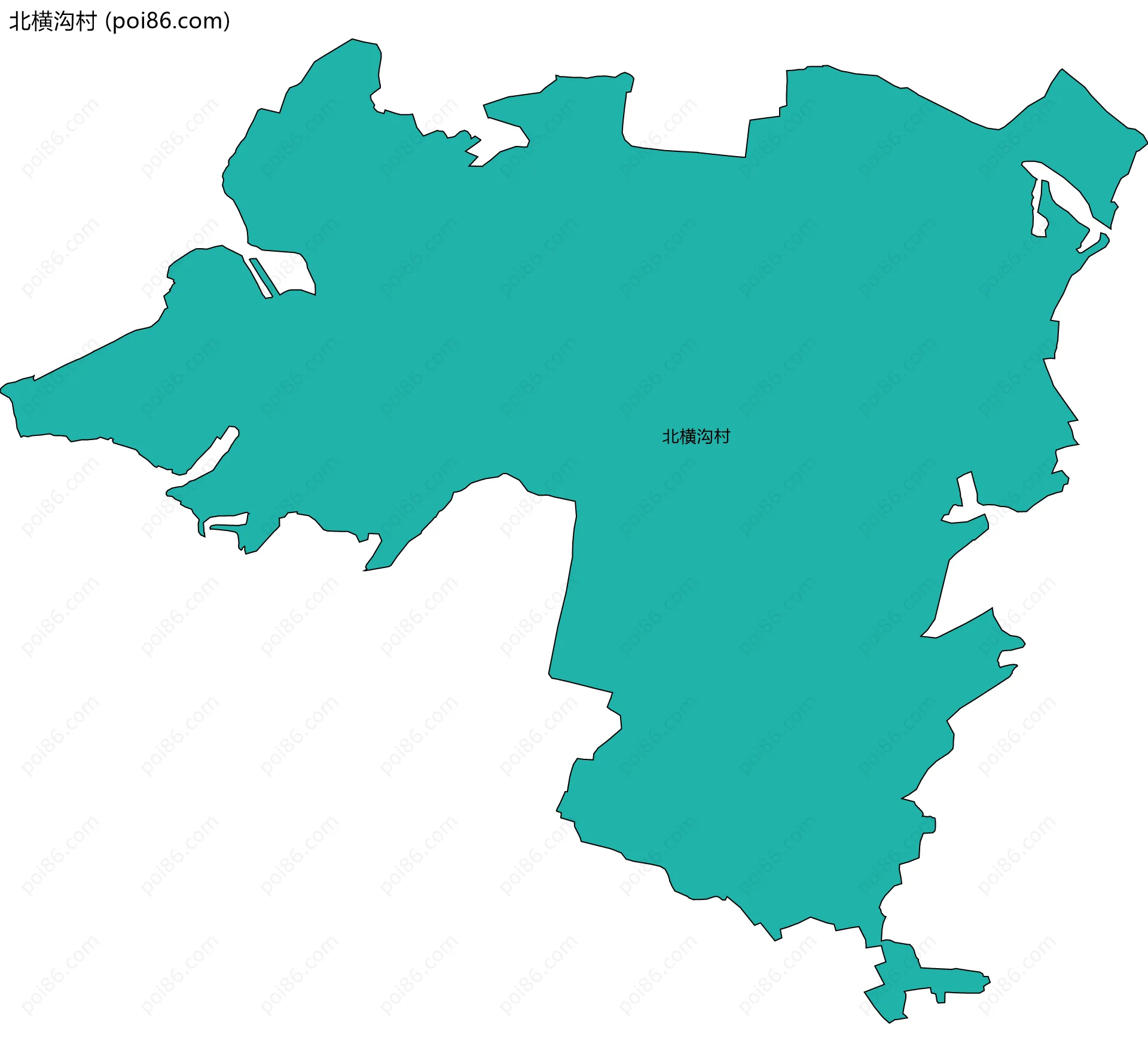 北横沟村边界地图