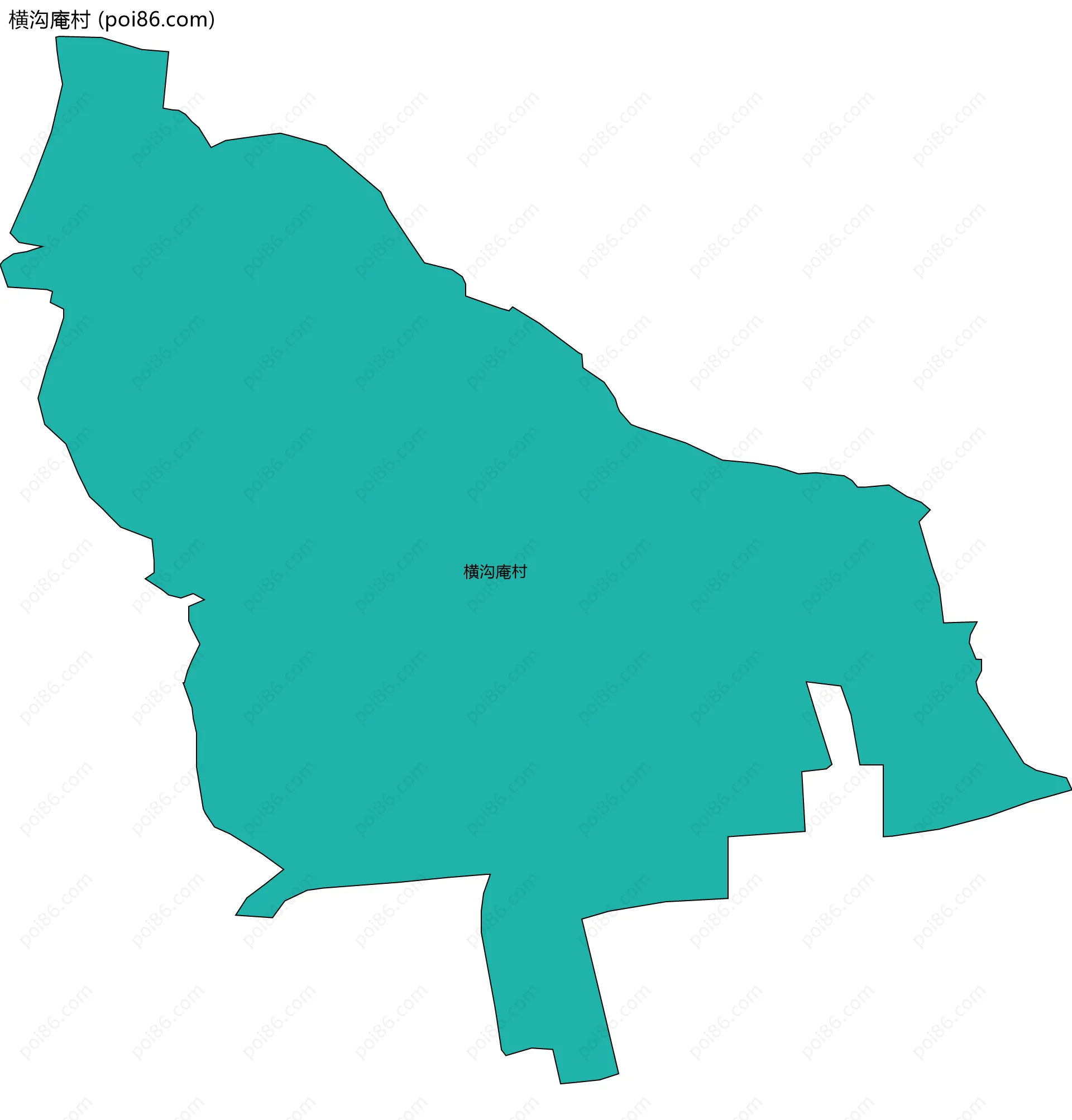 横沟庵村边界地图