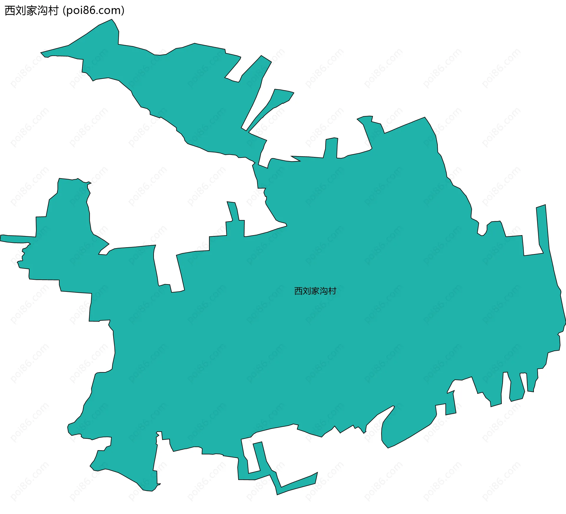 西刘家沟村边界地图