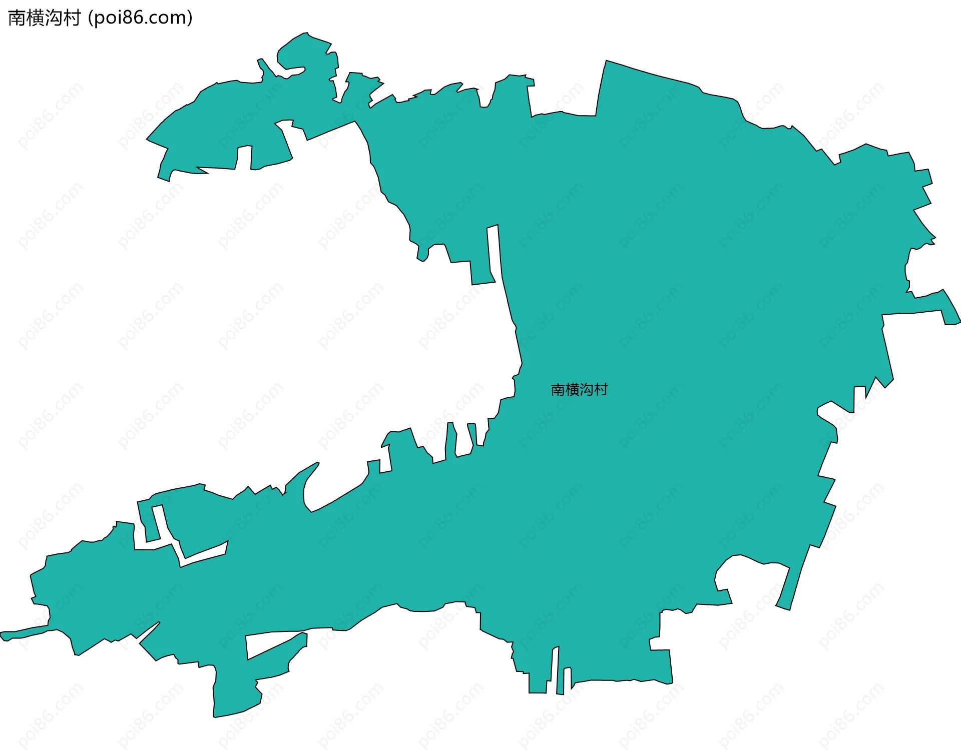 南横沟村边界地图