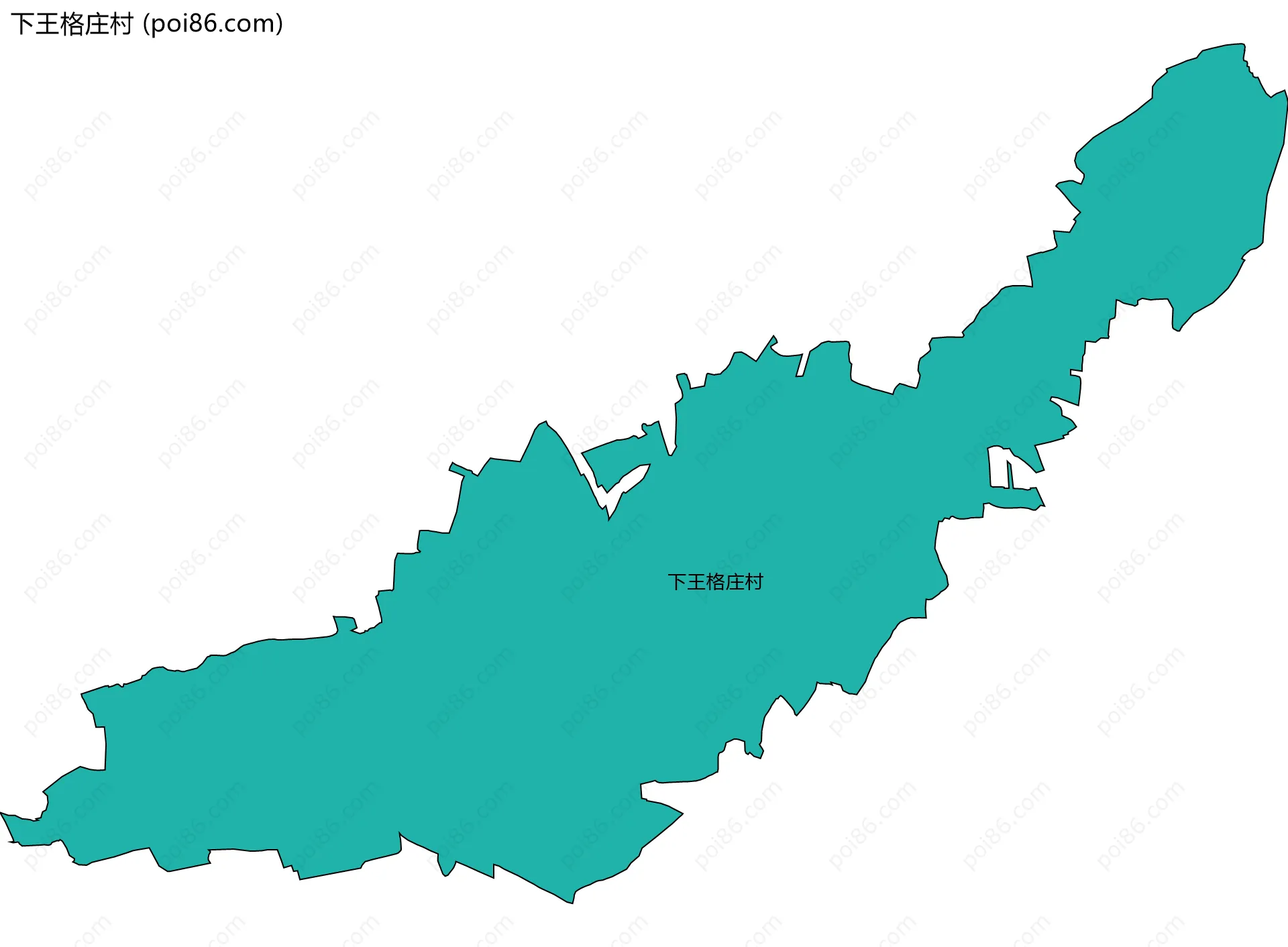 下王格庄村边界地图