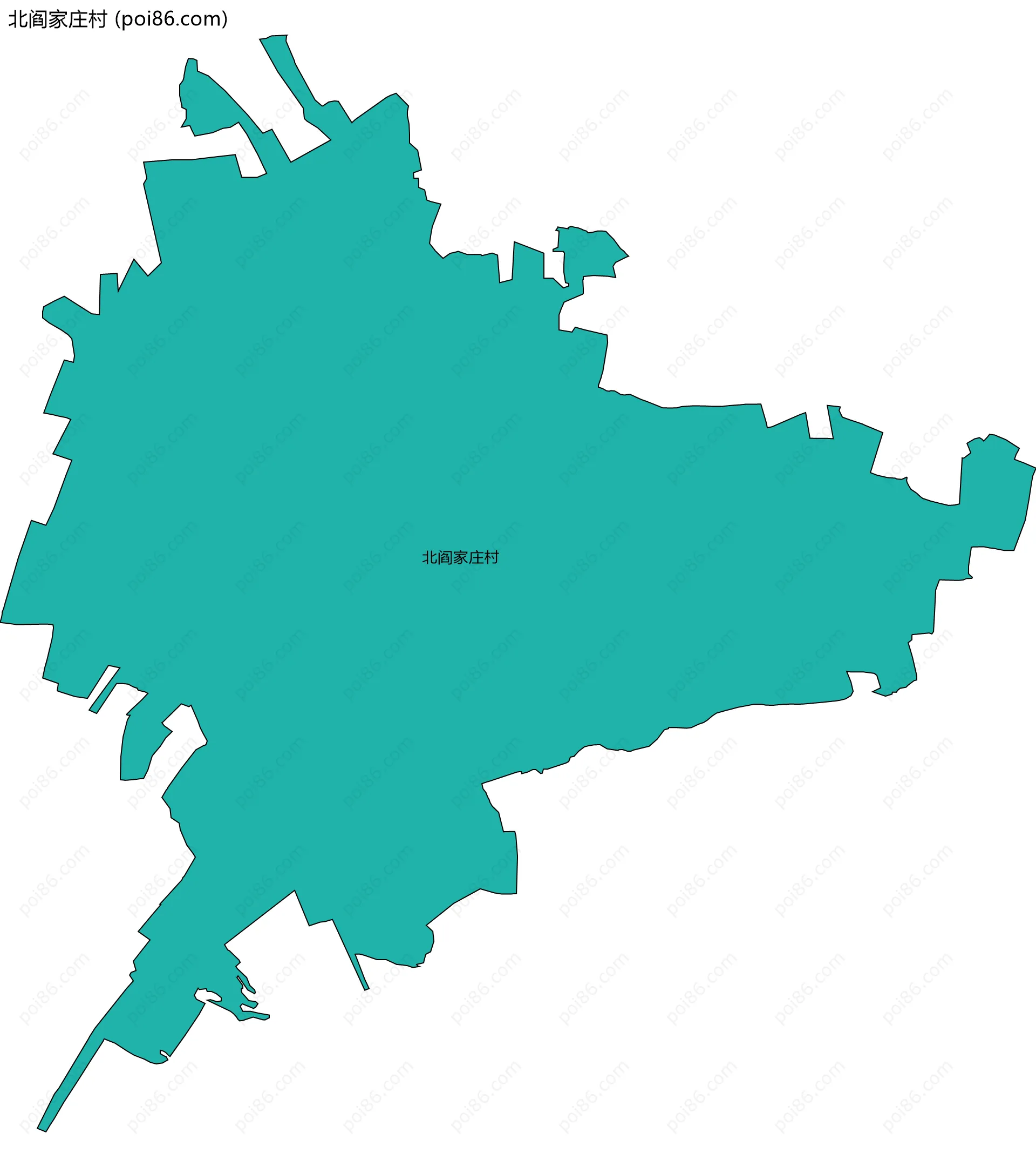 北阎家庄村边界地图