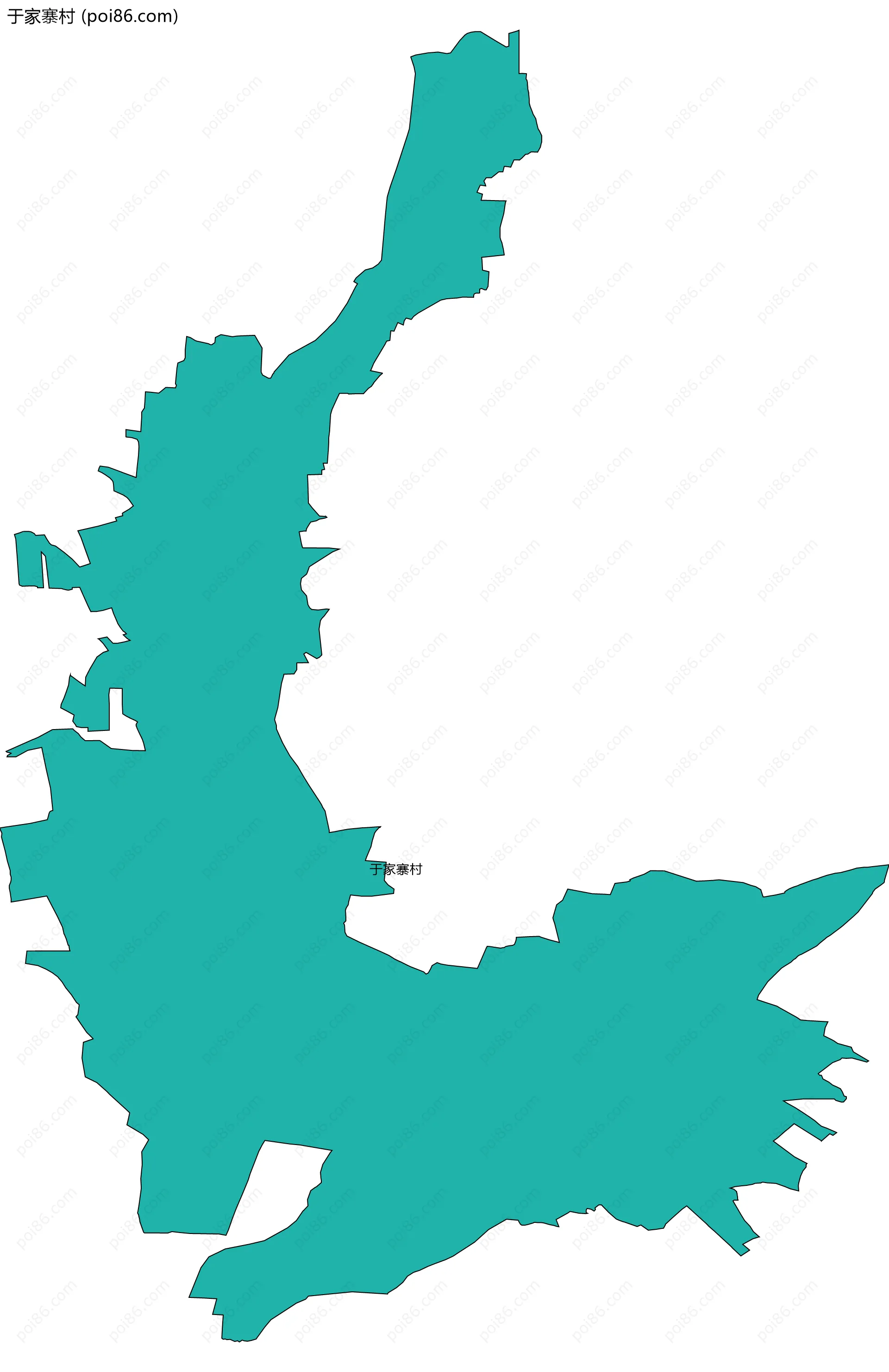 于家寨村边界地图