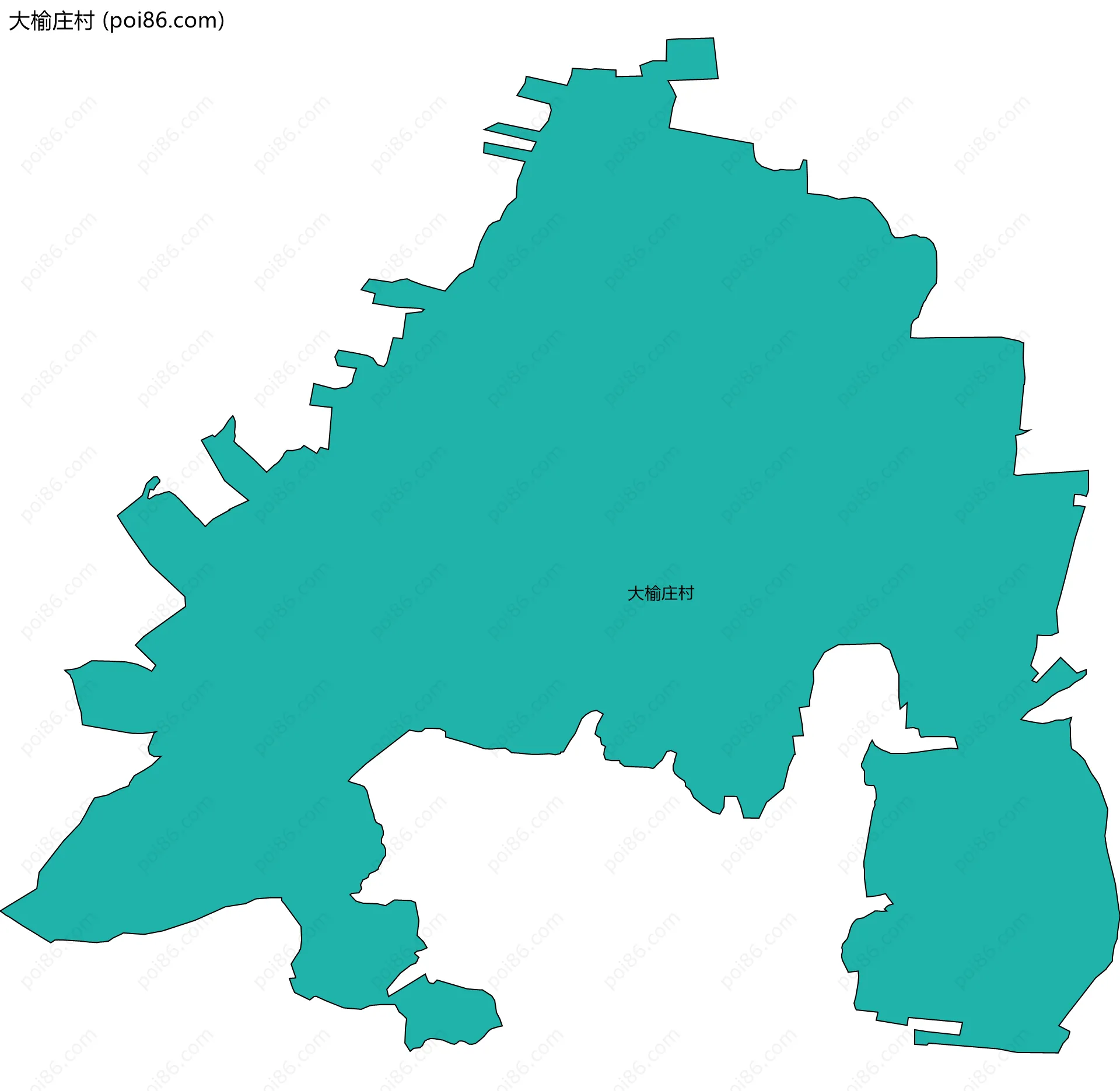 大榆庄村边界地图