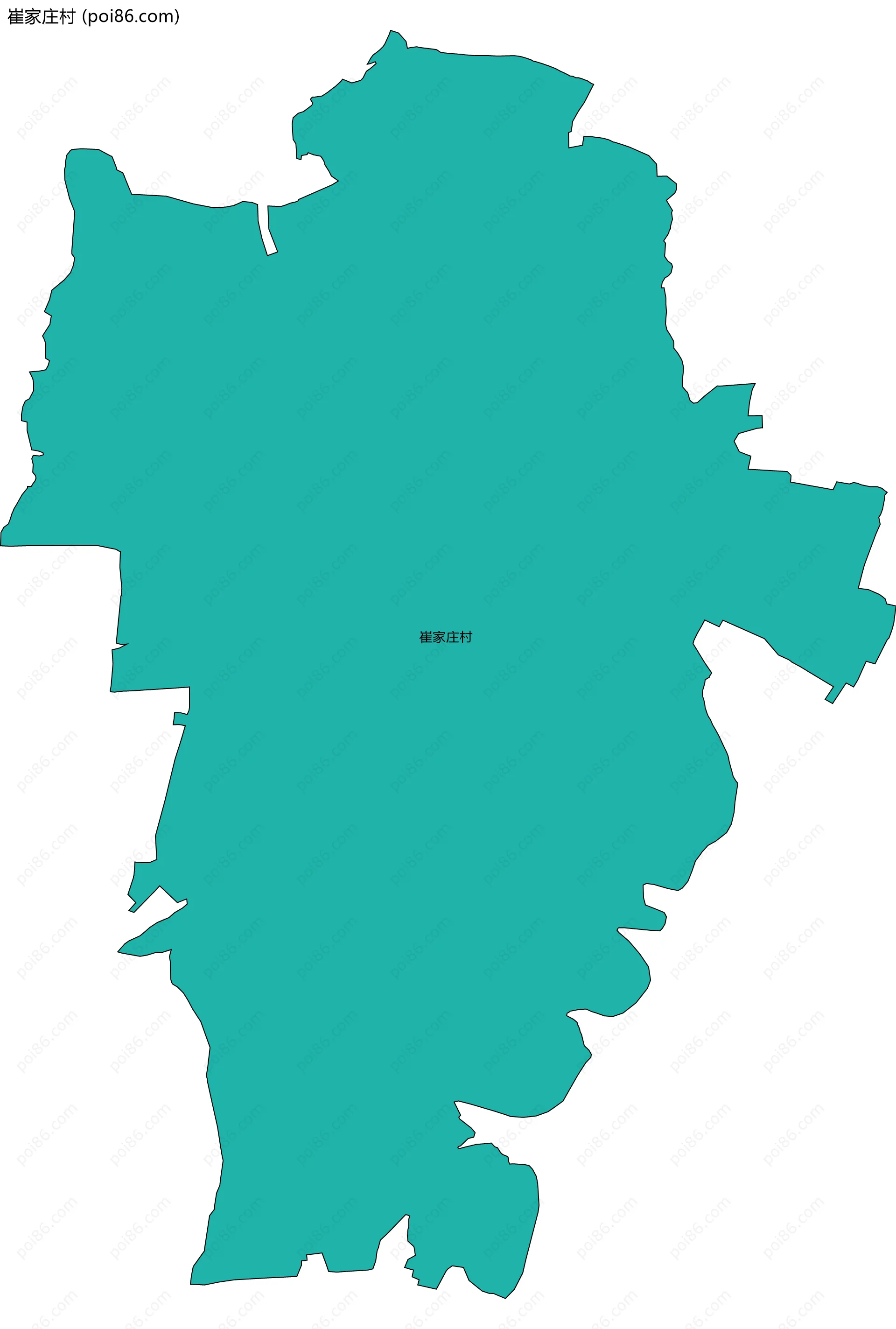 崔家庄村边界地图