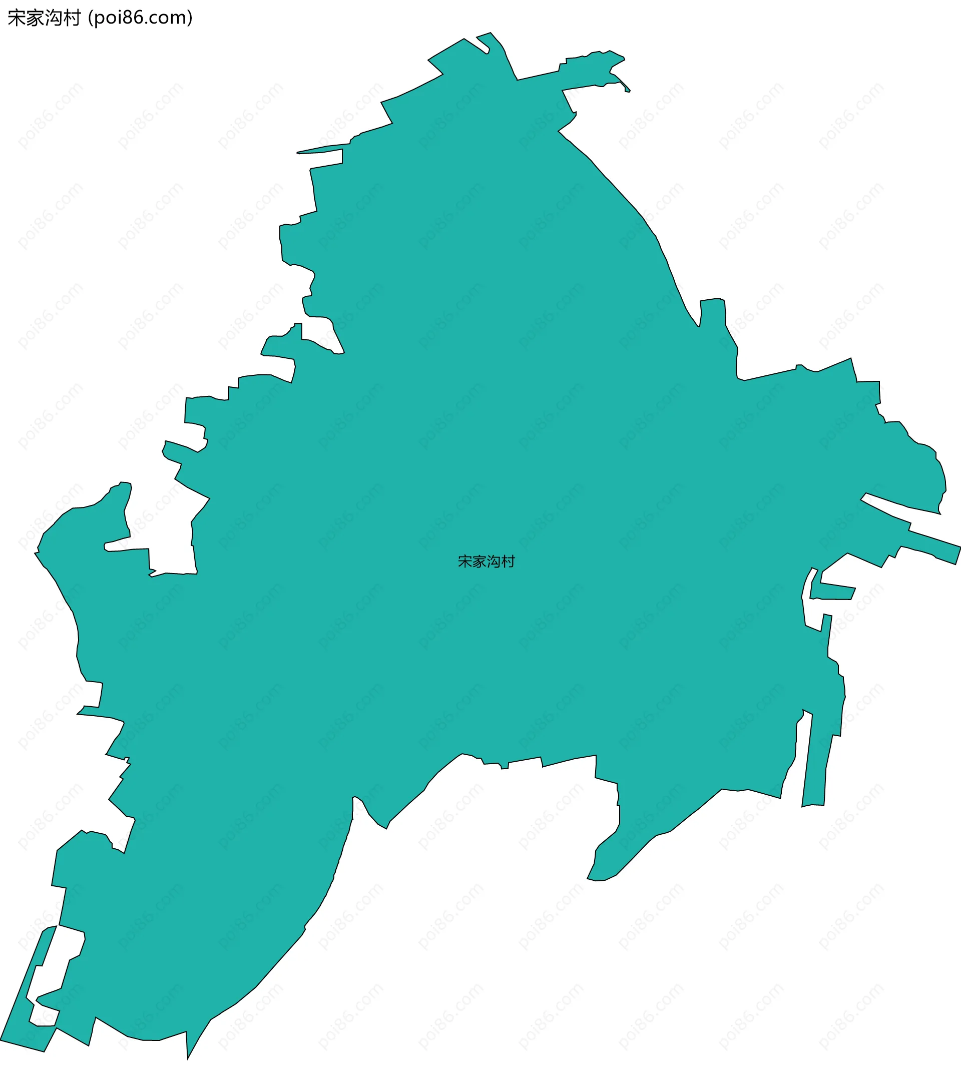 宋家沟村边界地图