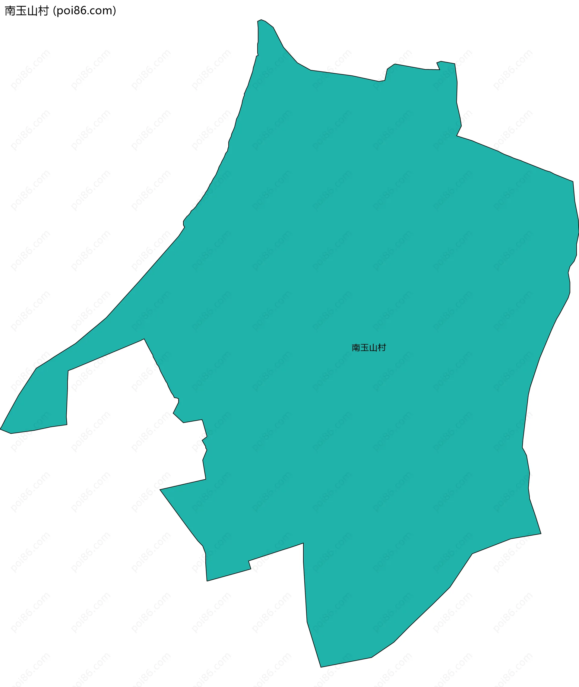 南玉山村边界地图