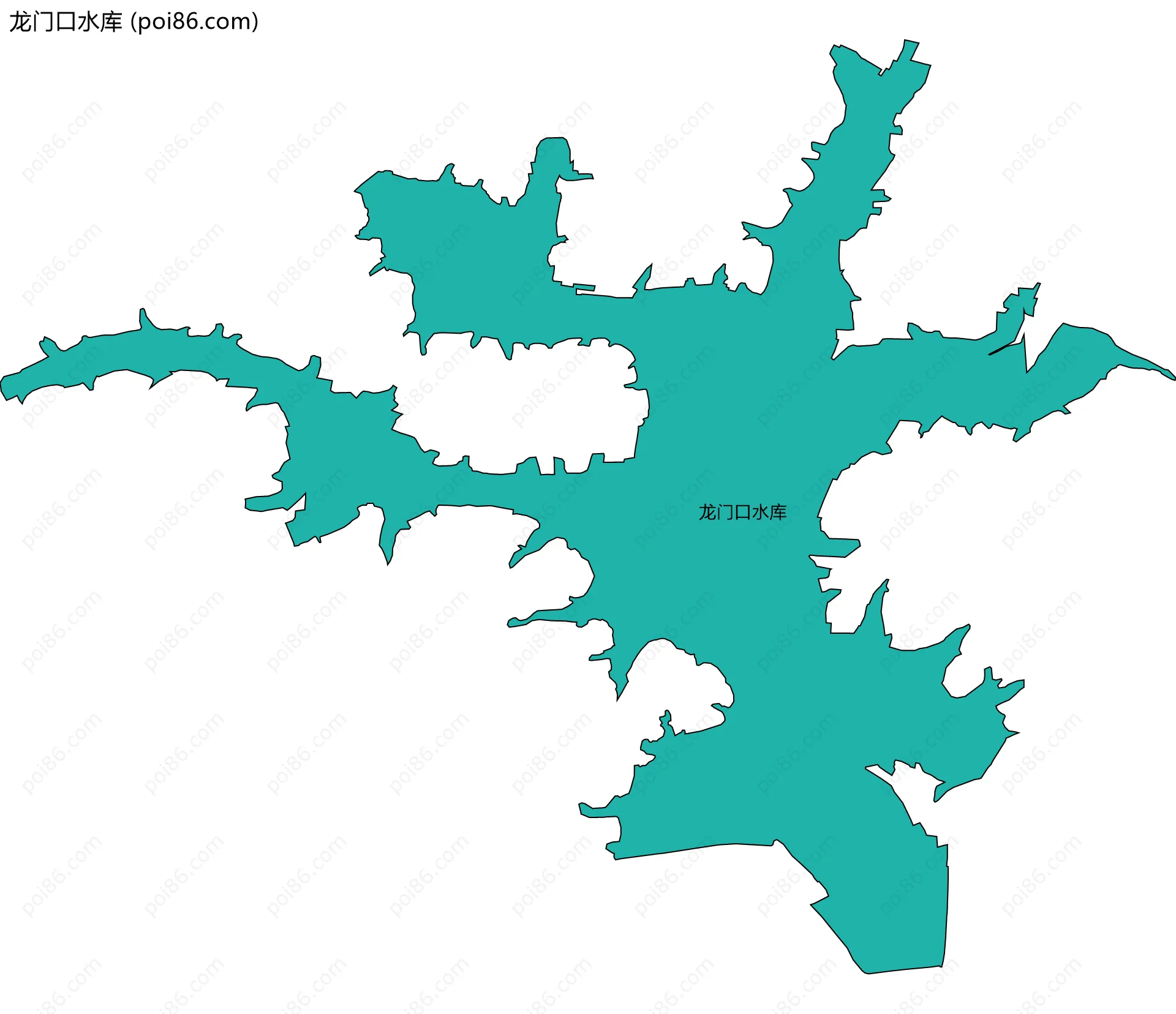 龙门口水库边界地图