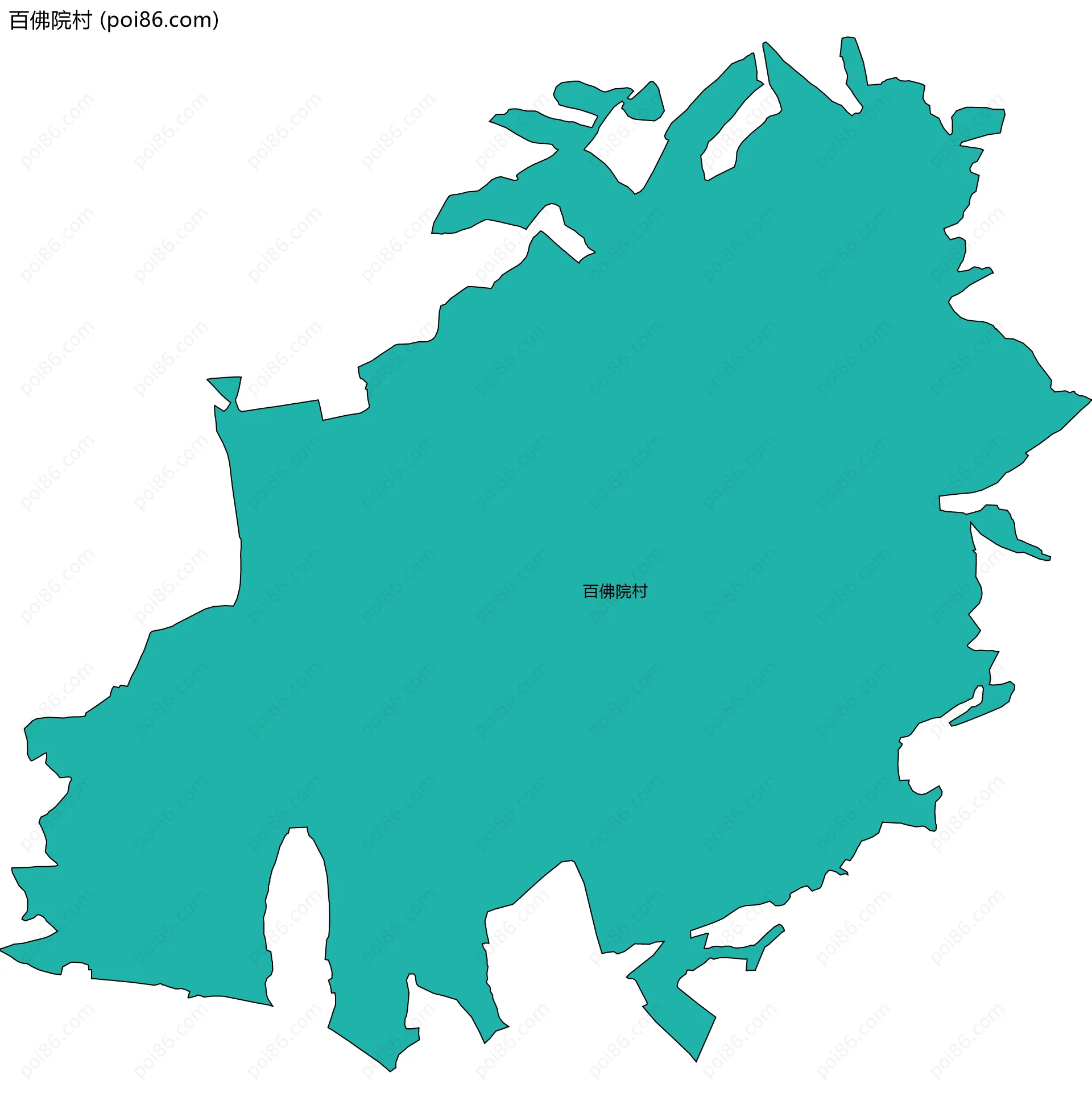 百佛院村边界地图