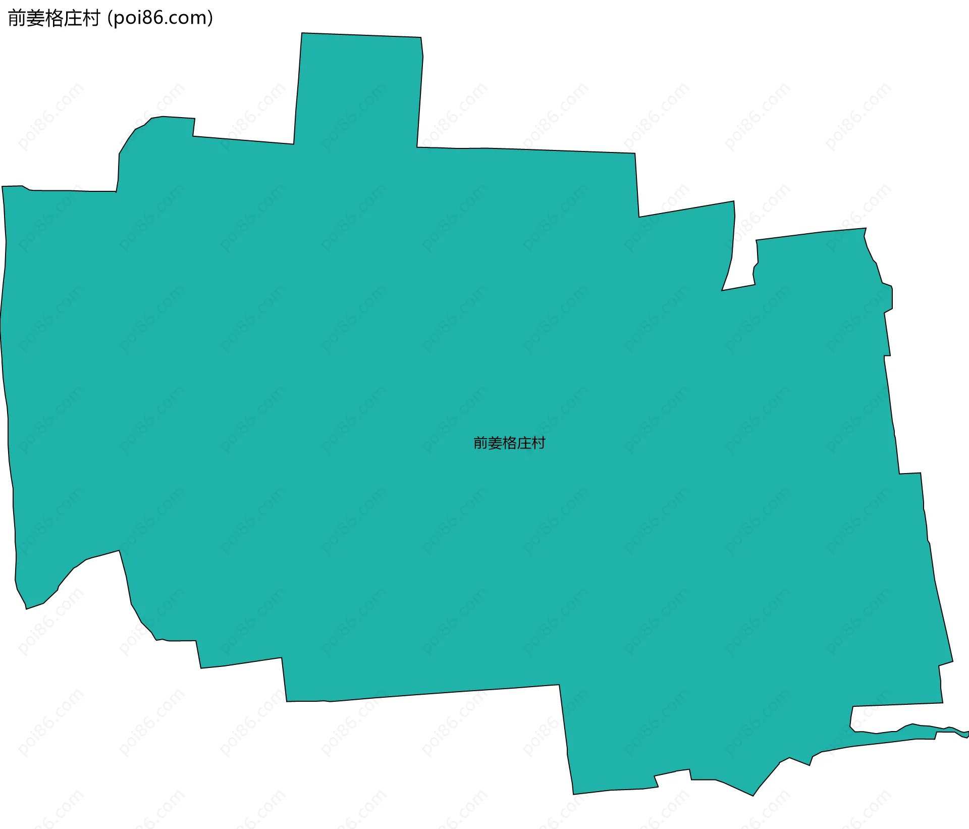 前姜格庄村边界地图