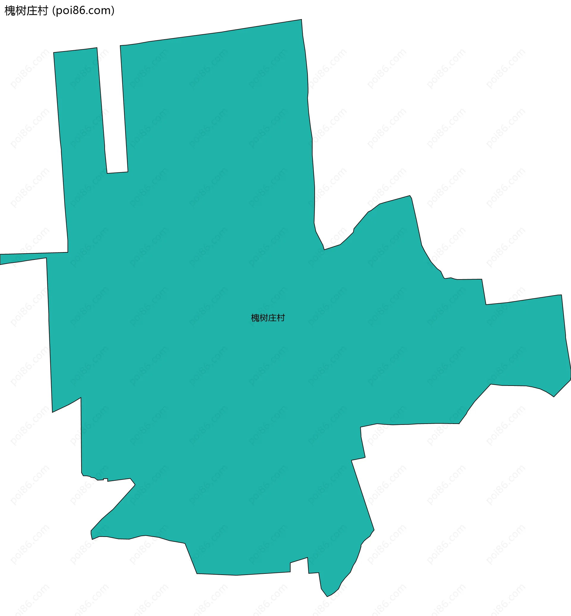 槐树庄村边界地图