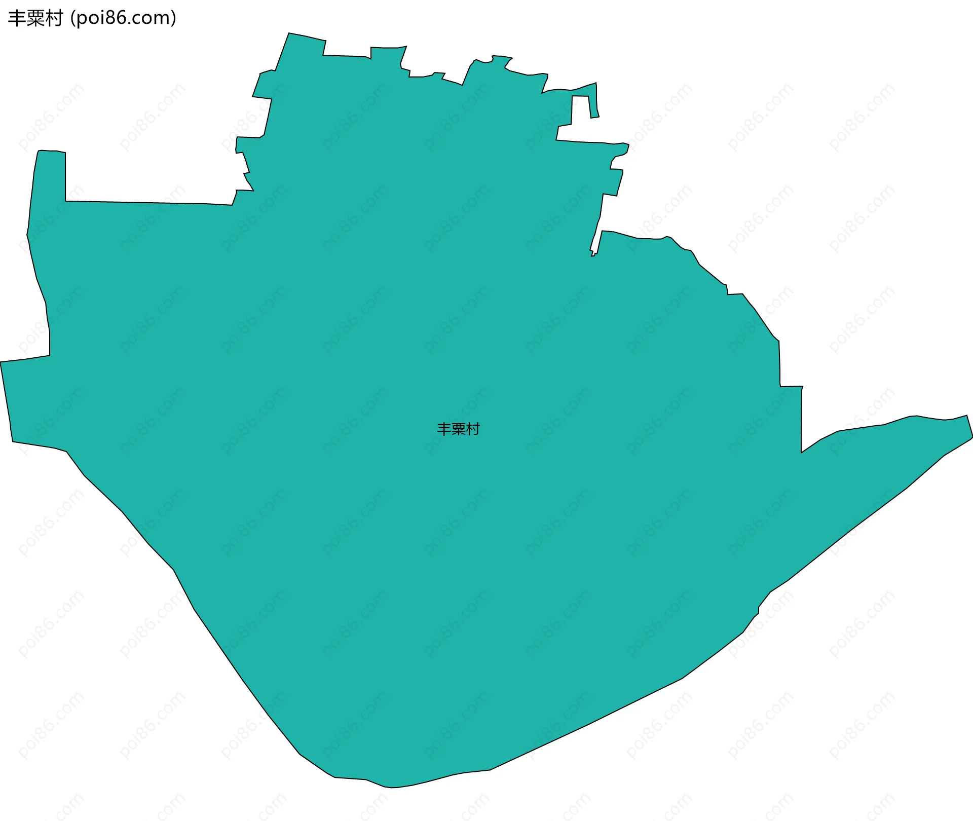 丰粟村边界地图
