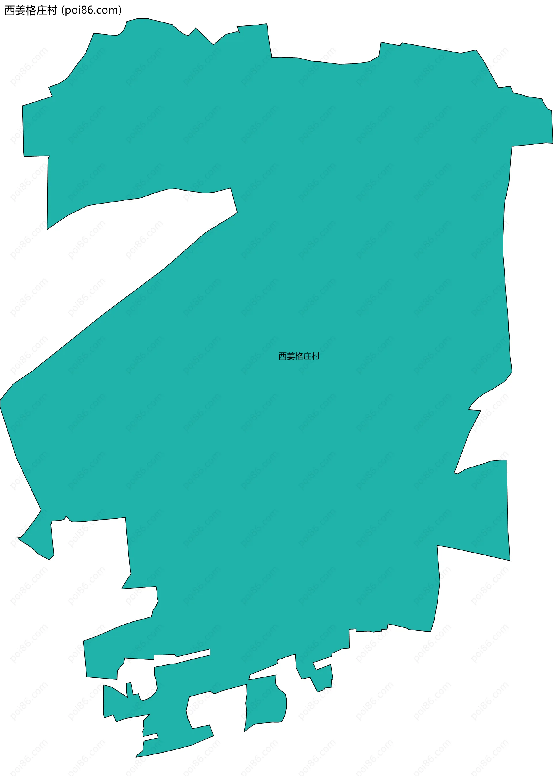 西姜格庄村边界地图