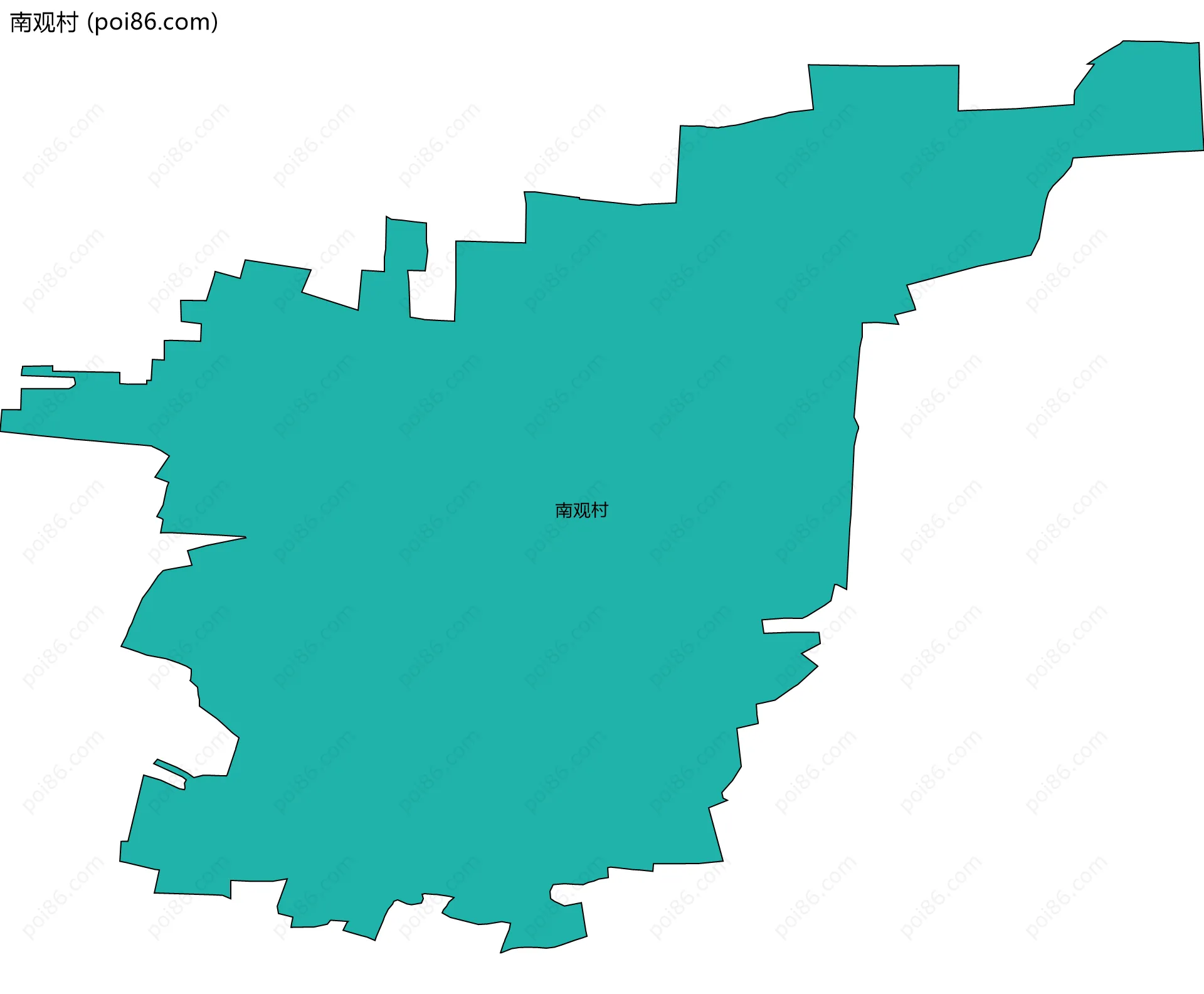 南观村边界地图