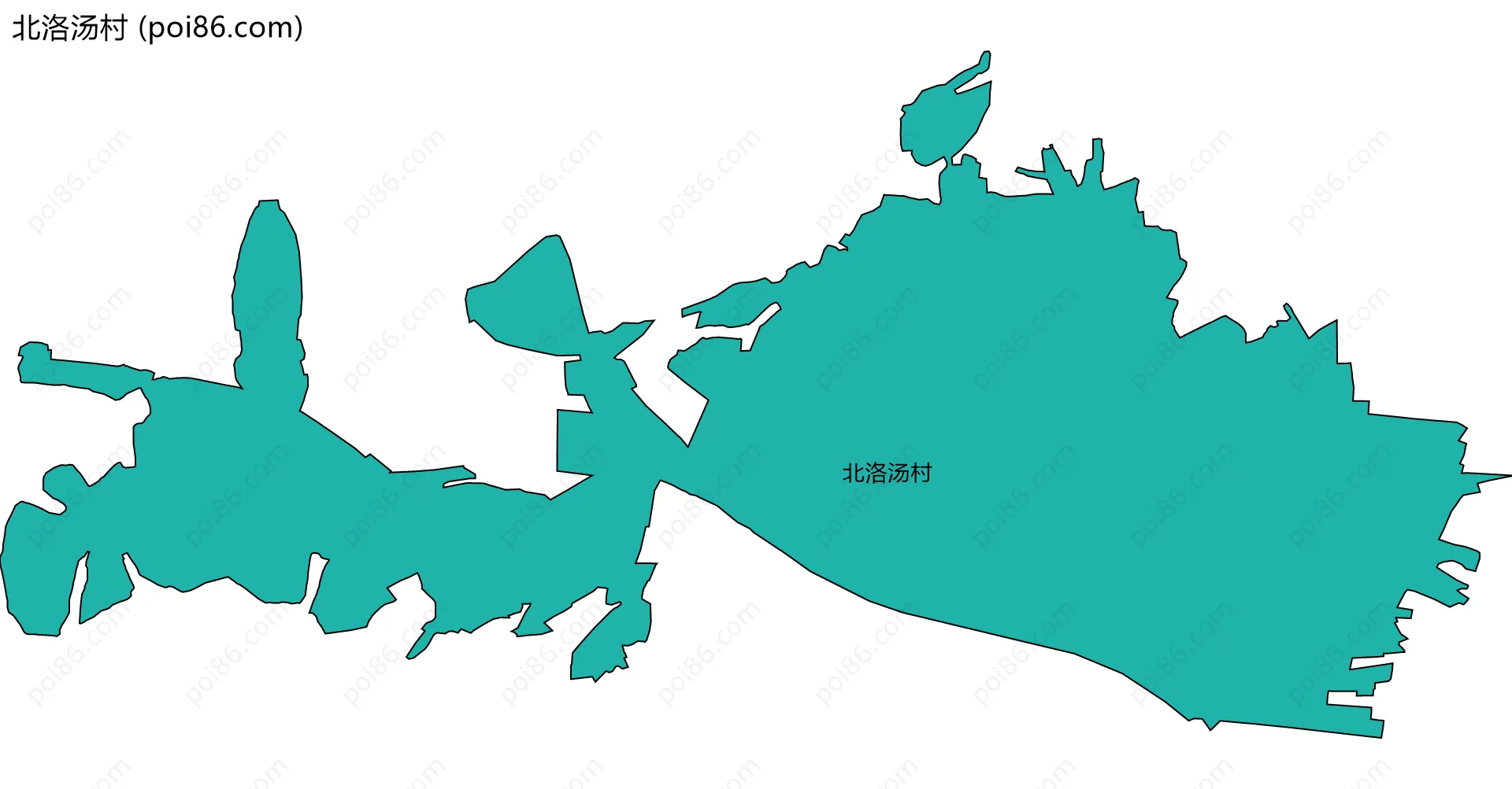 北洛汤村边界地图