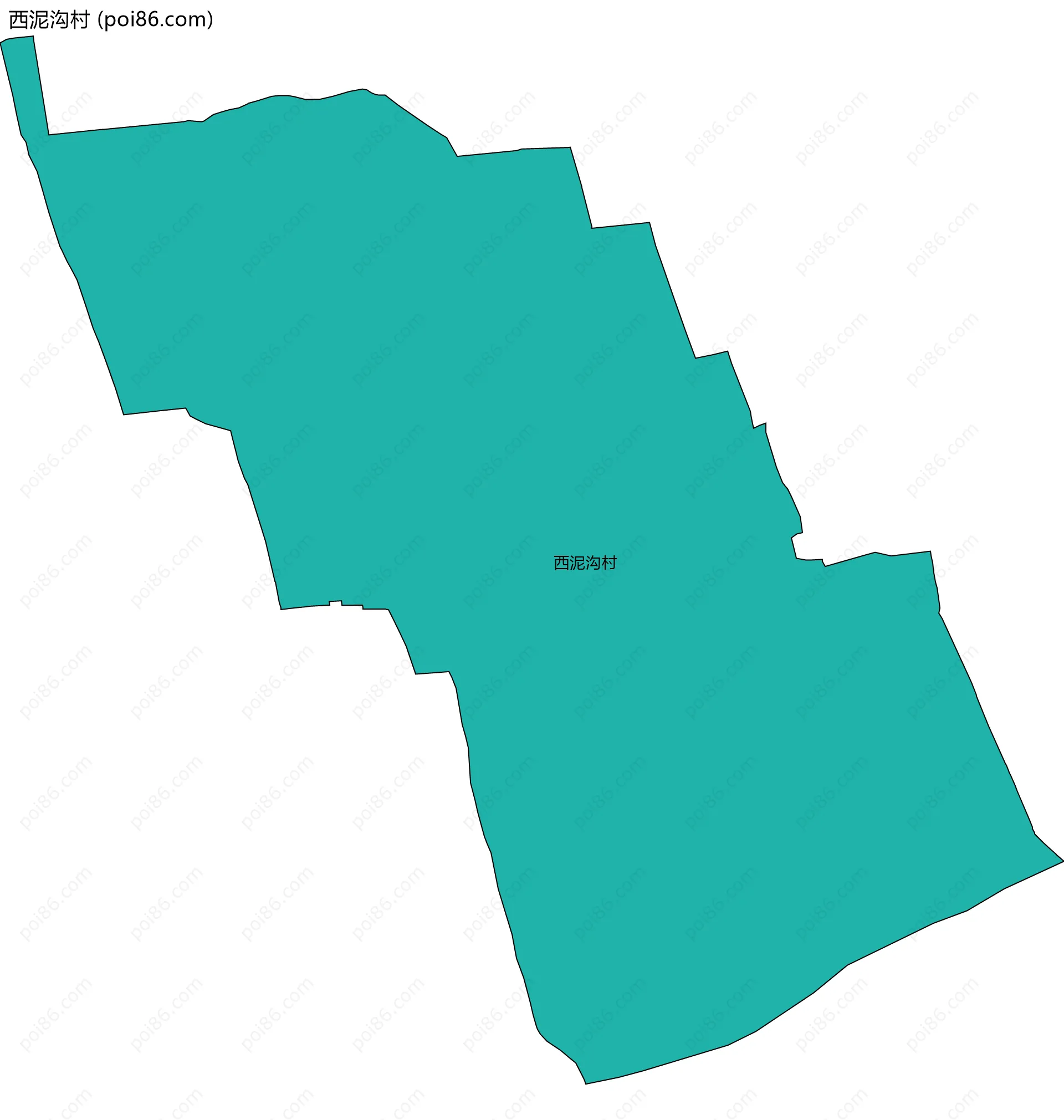 西泥沟村边界地图