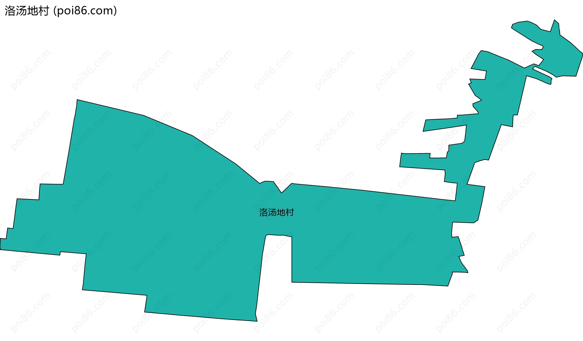 洛汤地村边界地图